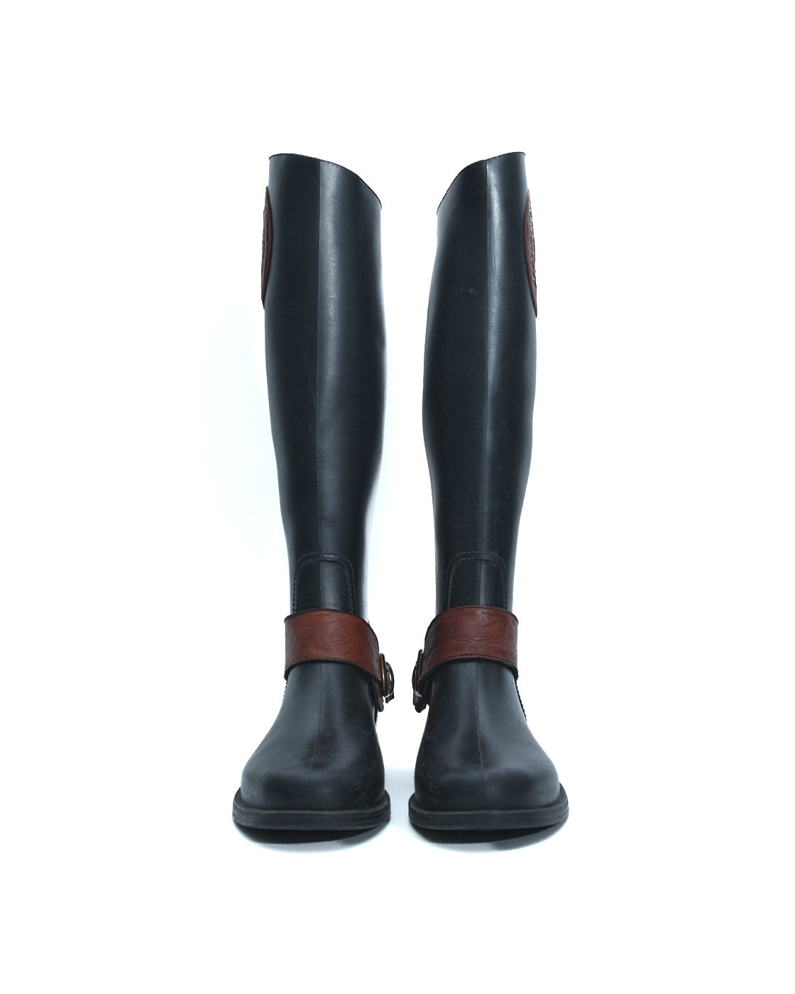 statement black rain boots