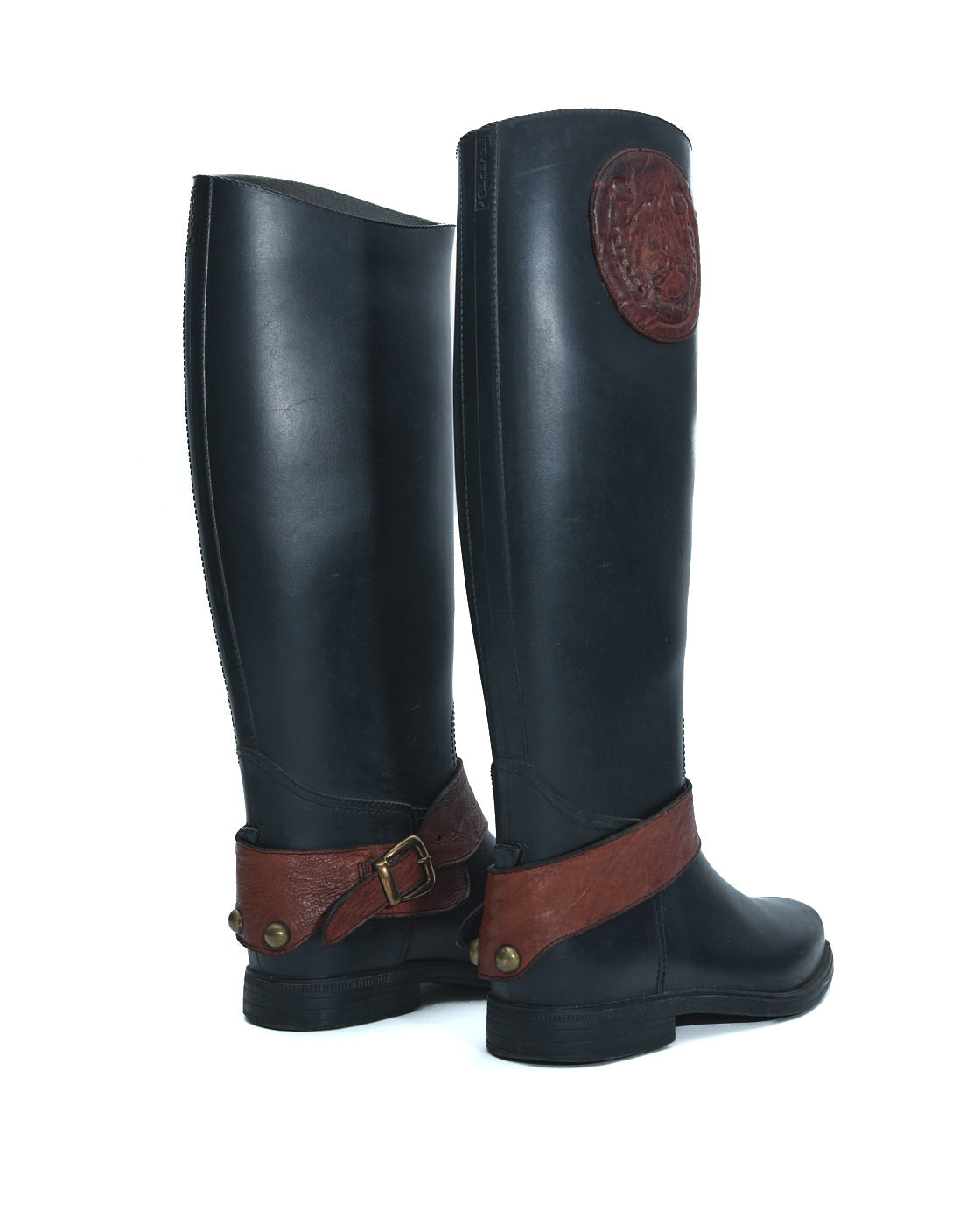 statement black rain boots