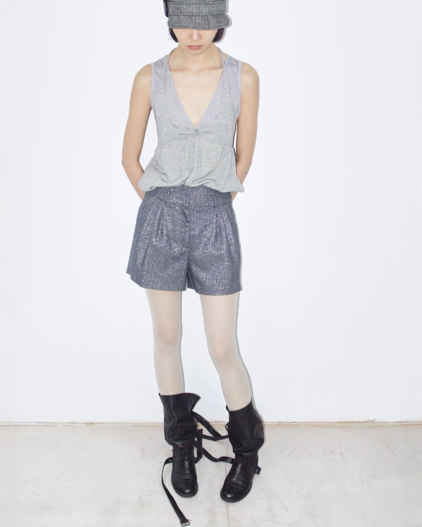 glitter mini shorts