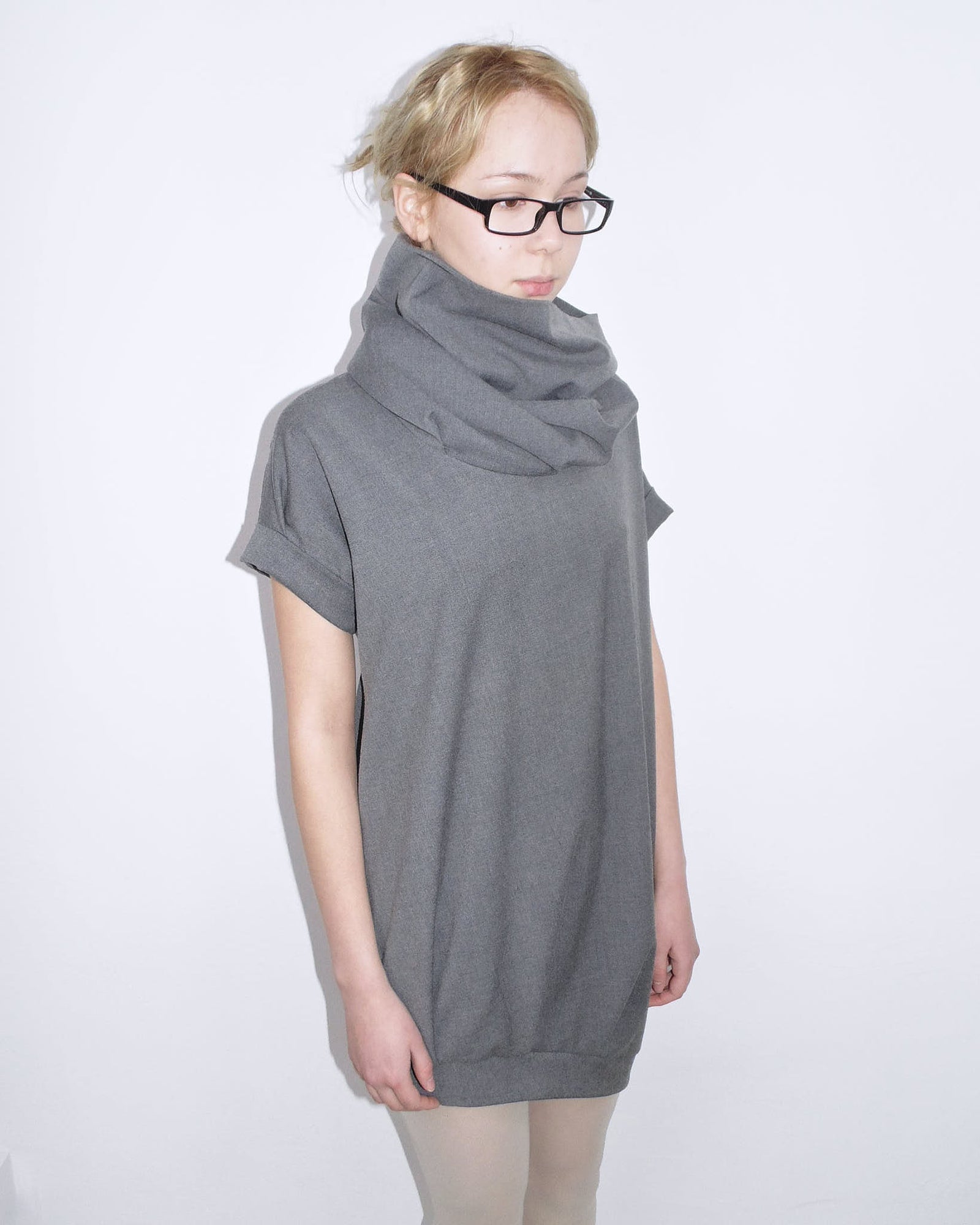 gray bubble dress