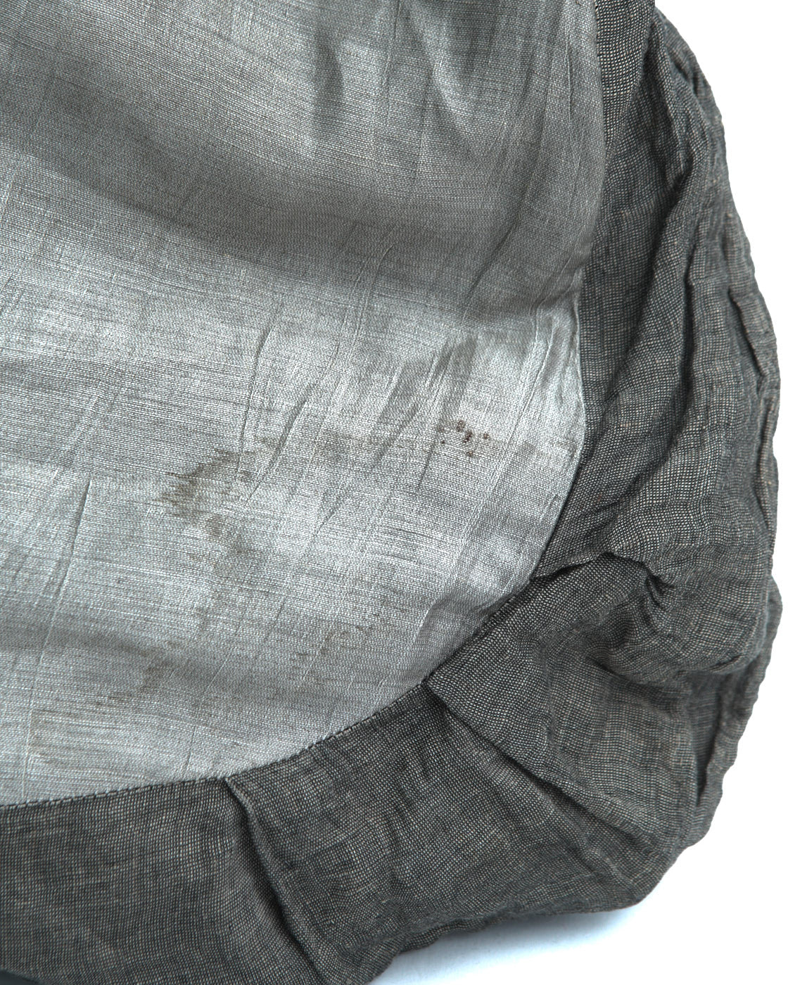 gray linen mixed material tote