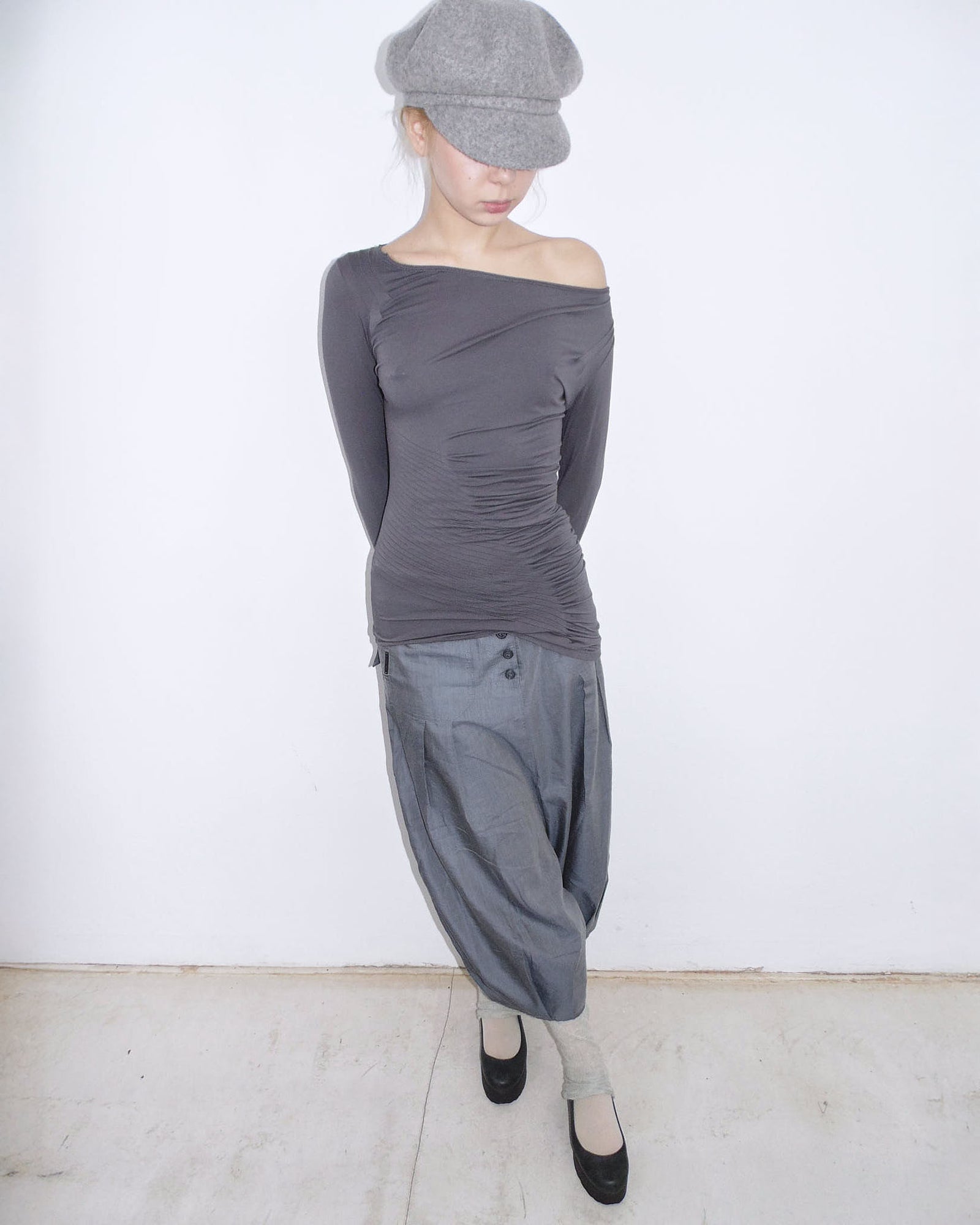 grey wool felt hat