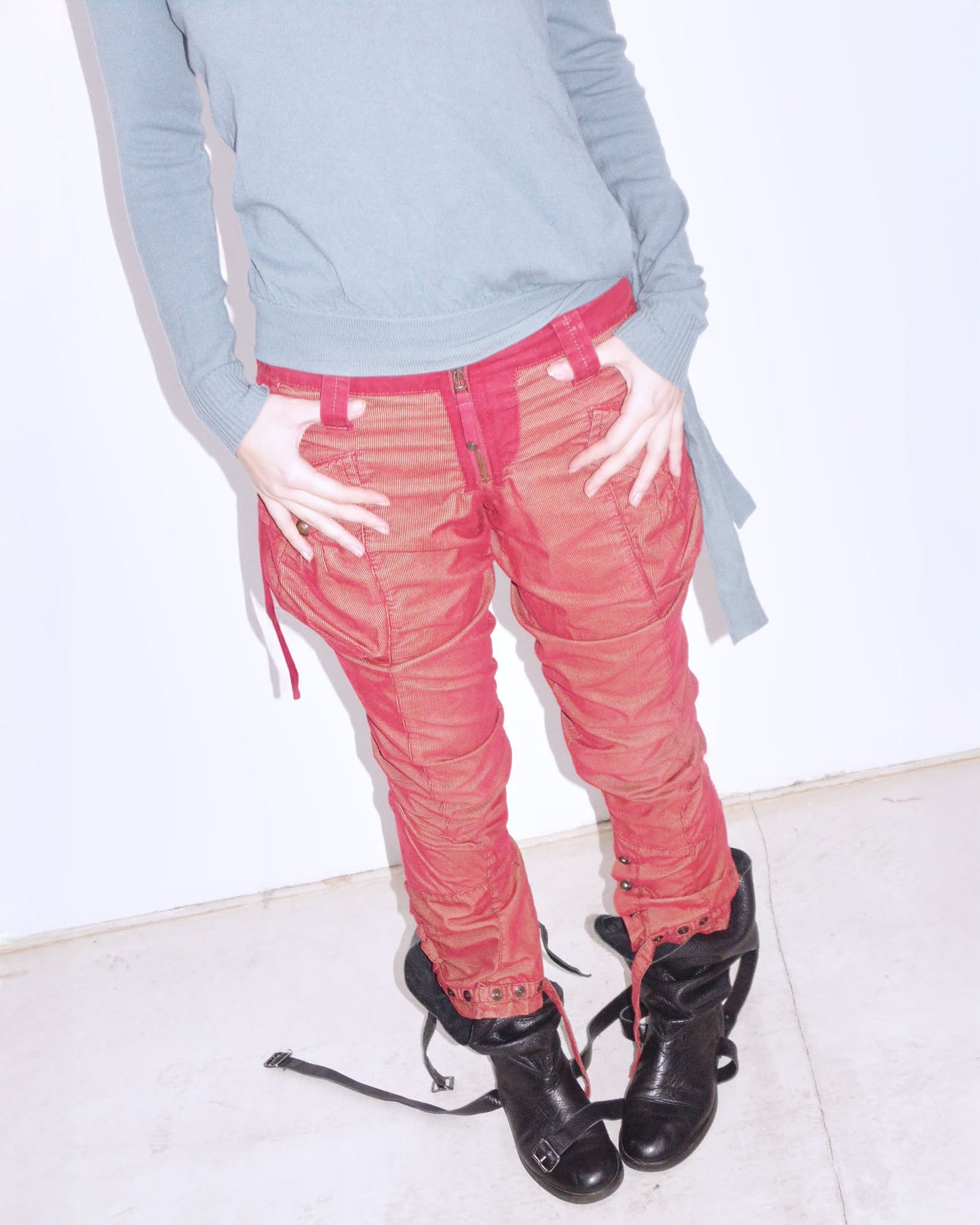 red pants