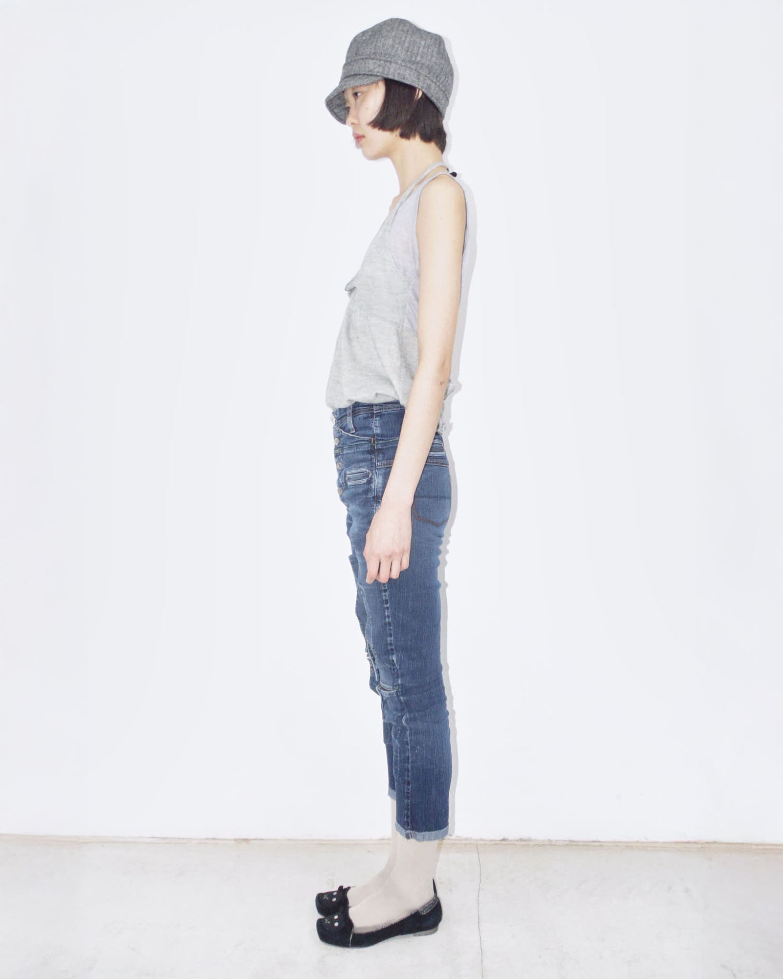denim pants with button details