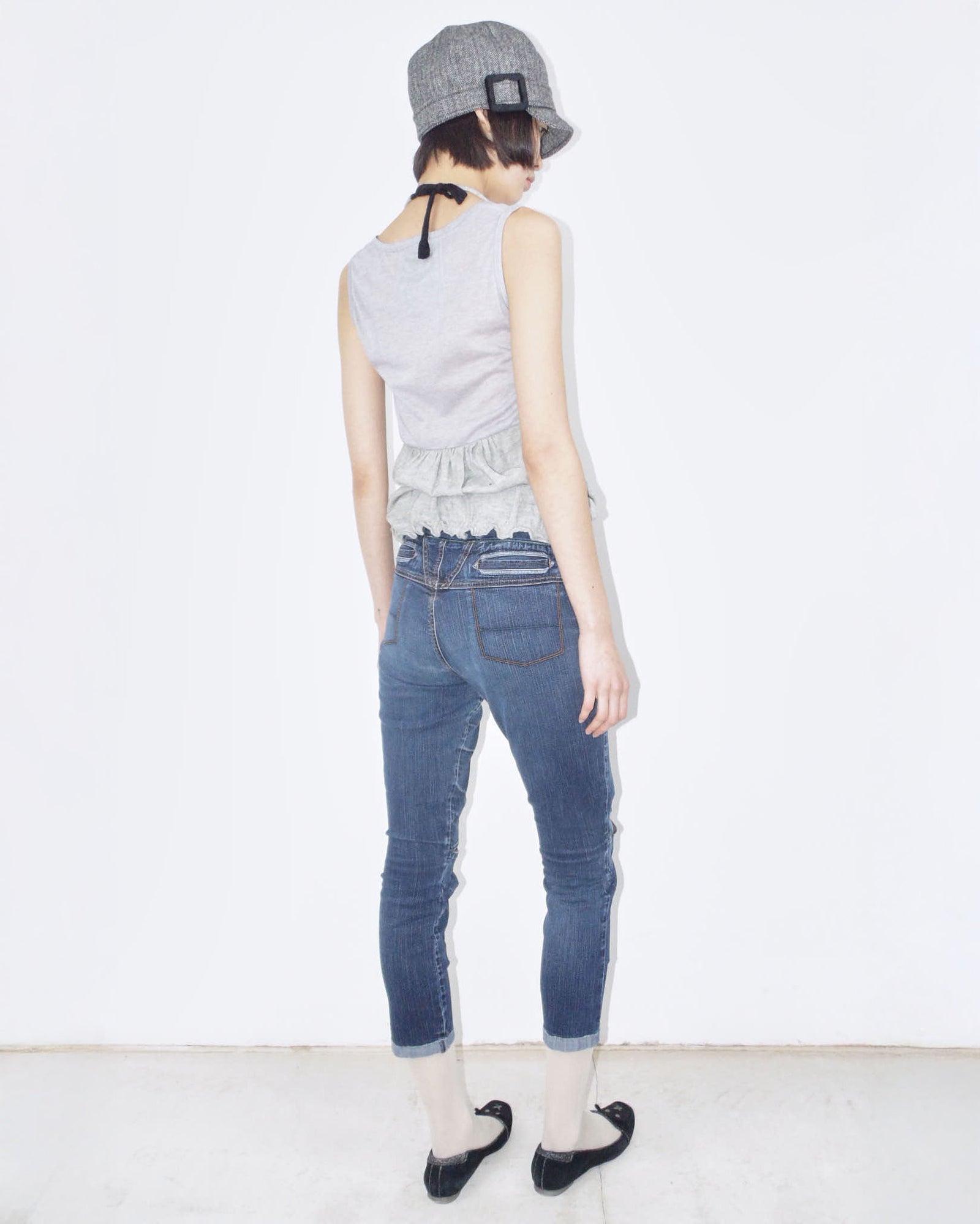 denim pants with button details