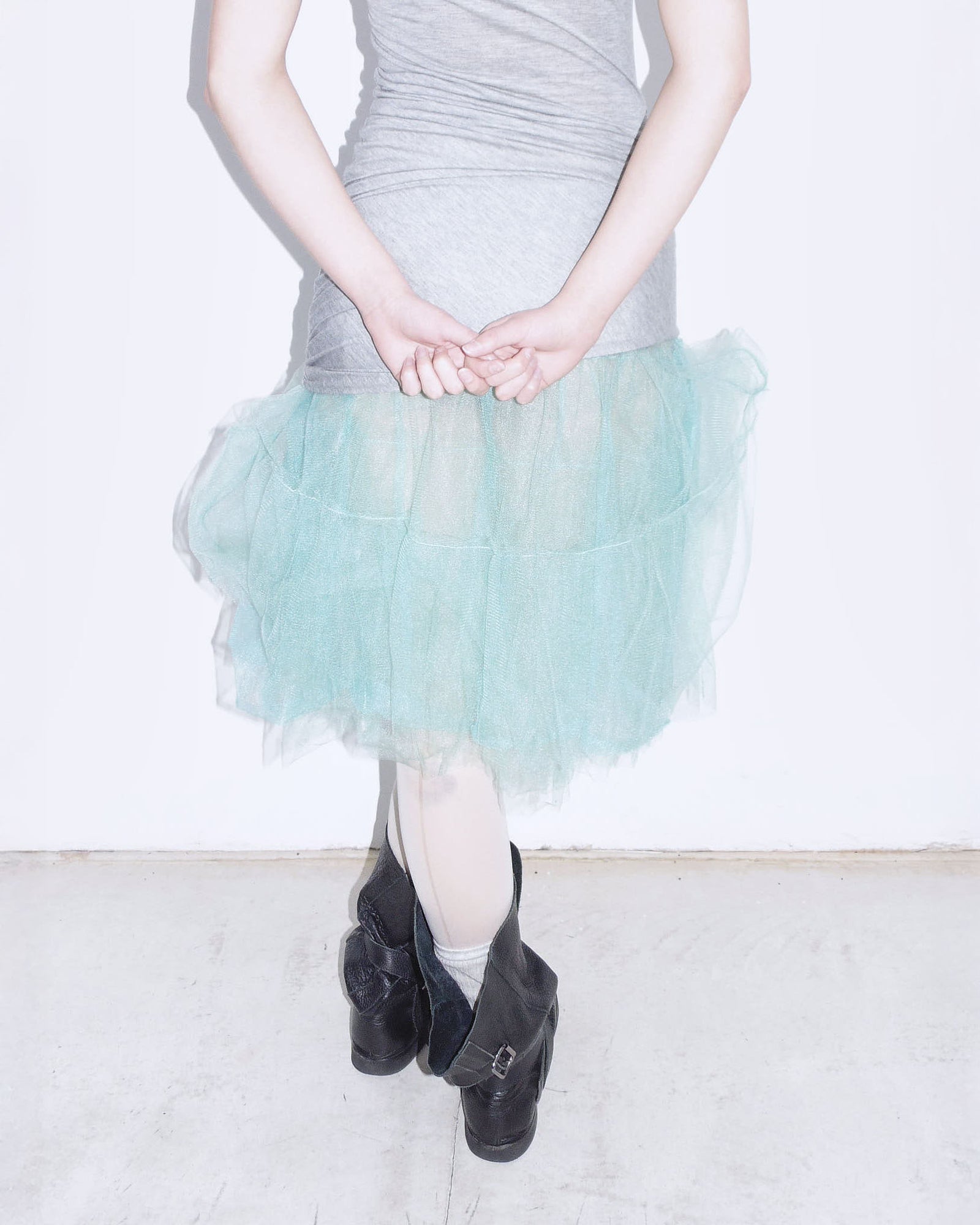 mint / turquoise tutu midi skirt