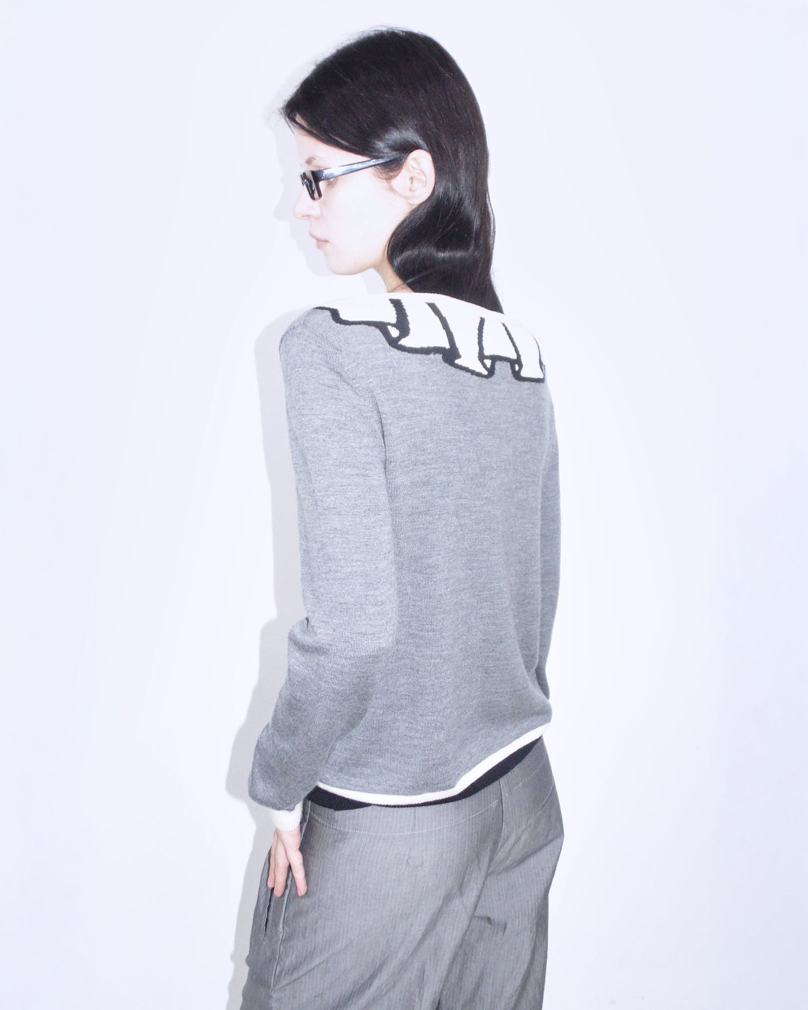 moschino wool knit cardigan