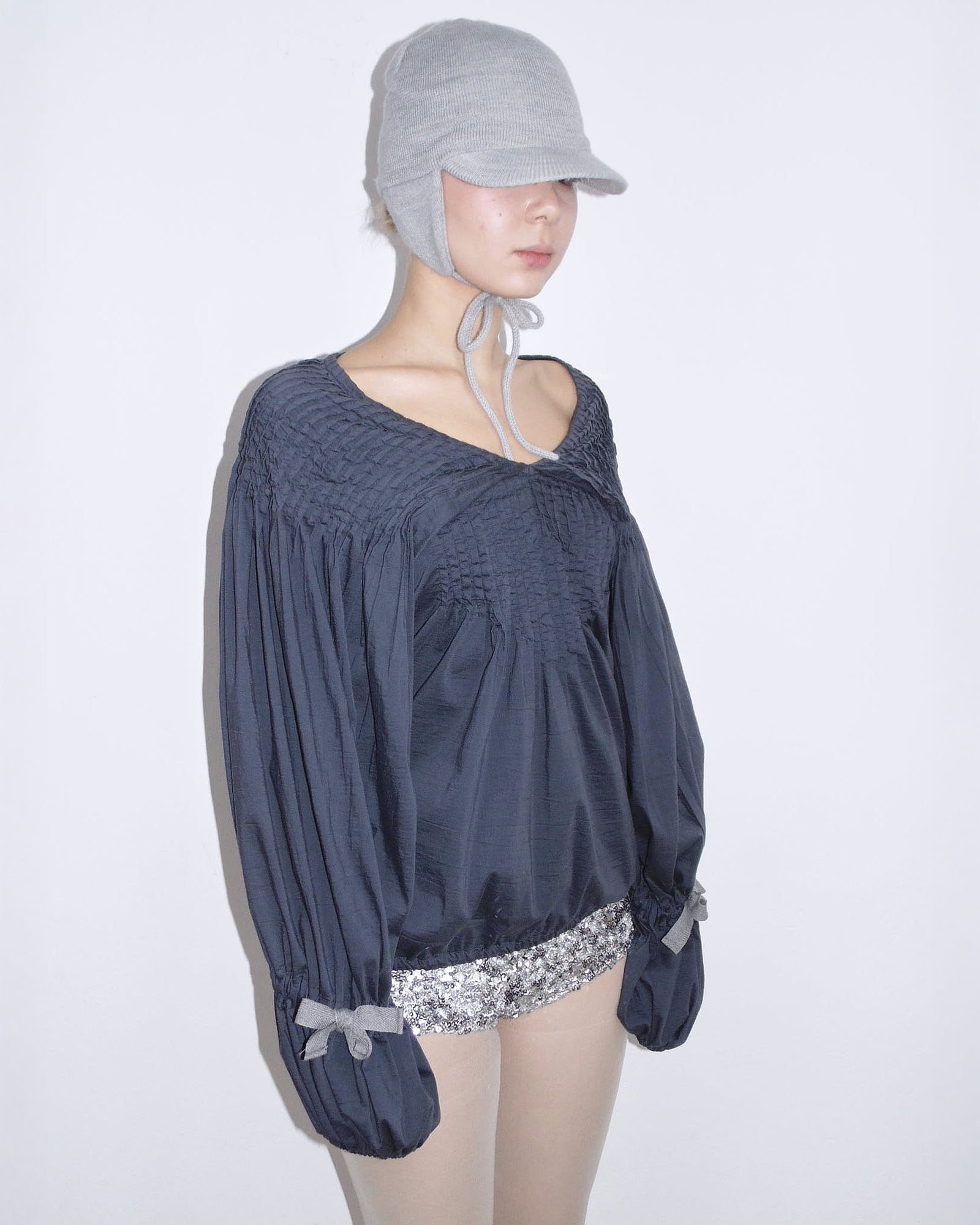 navy blue oversized pirate shirt