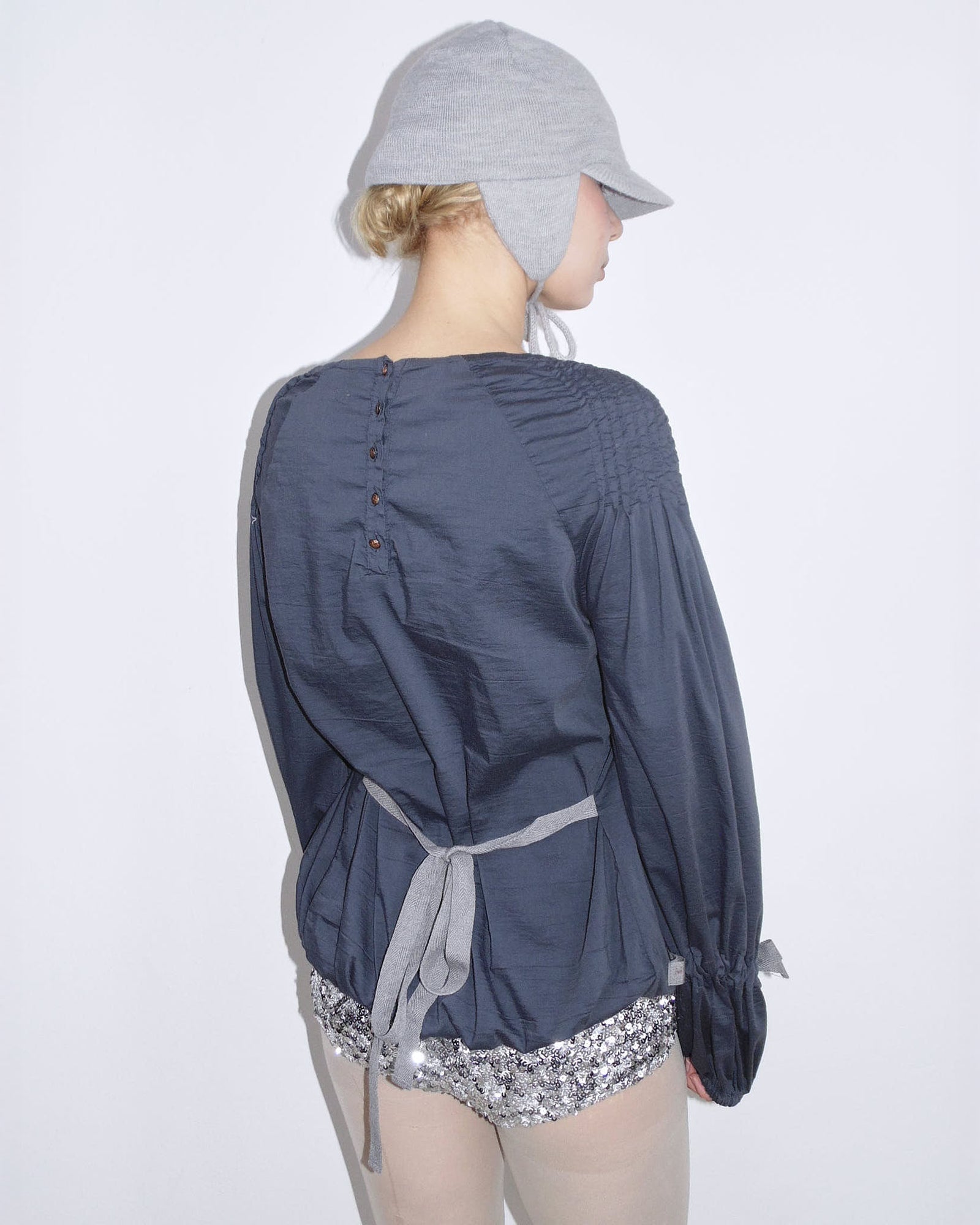 navy blue oversized pirate shirt