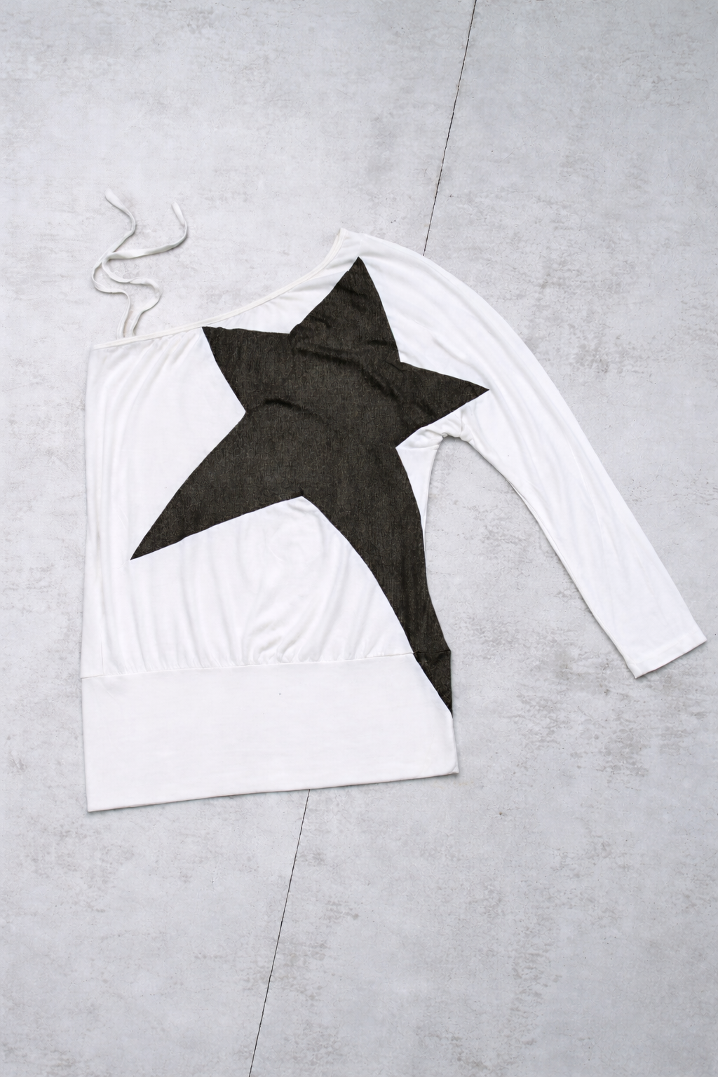 one shoulder star top