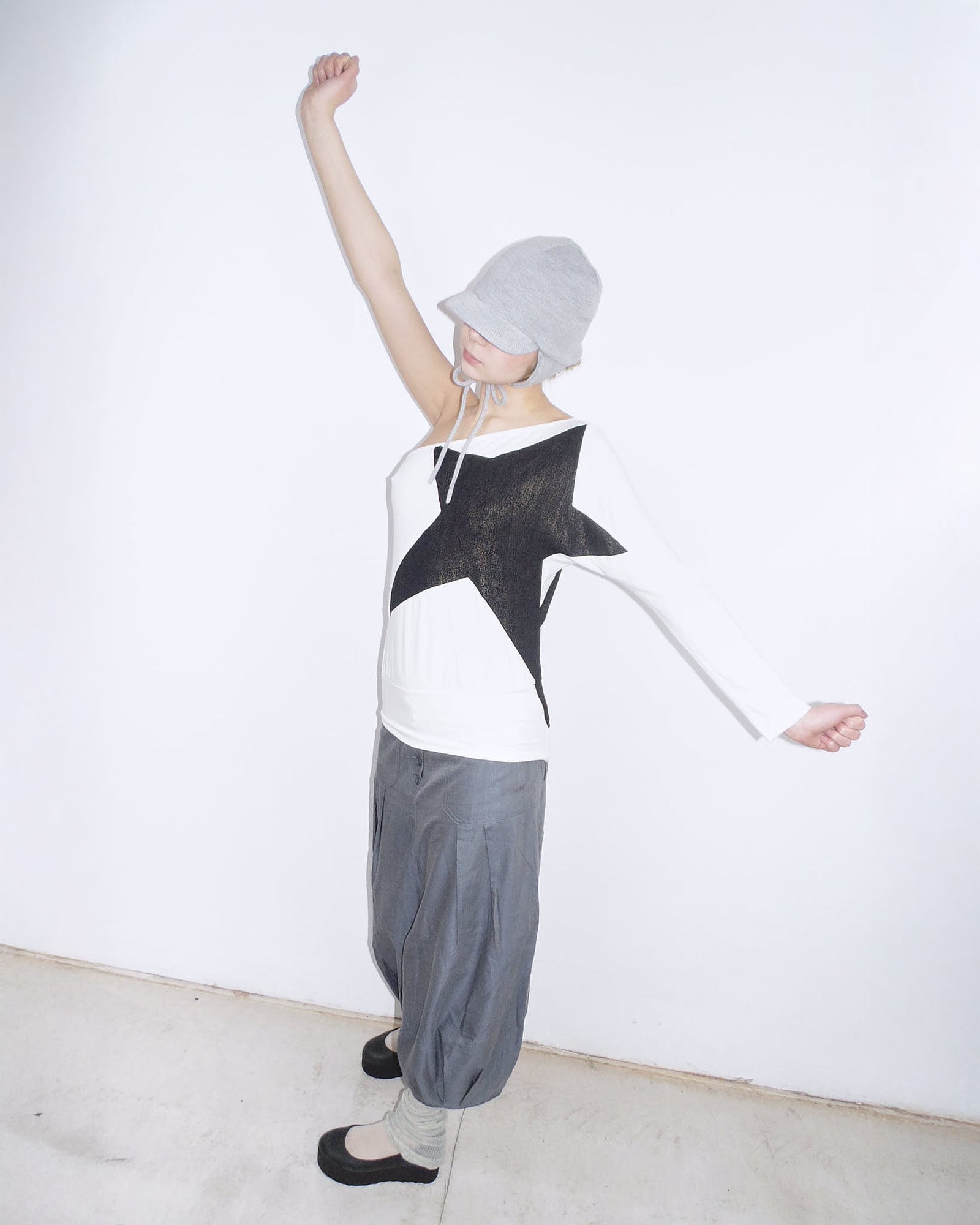 one shoulder star top