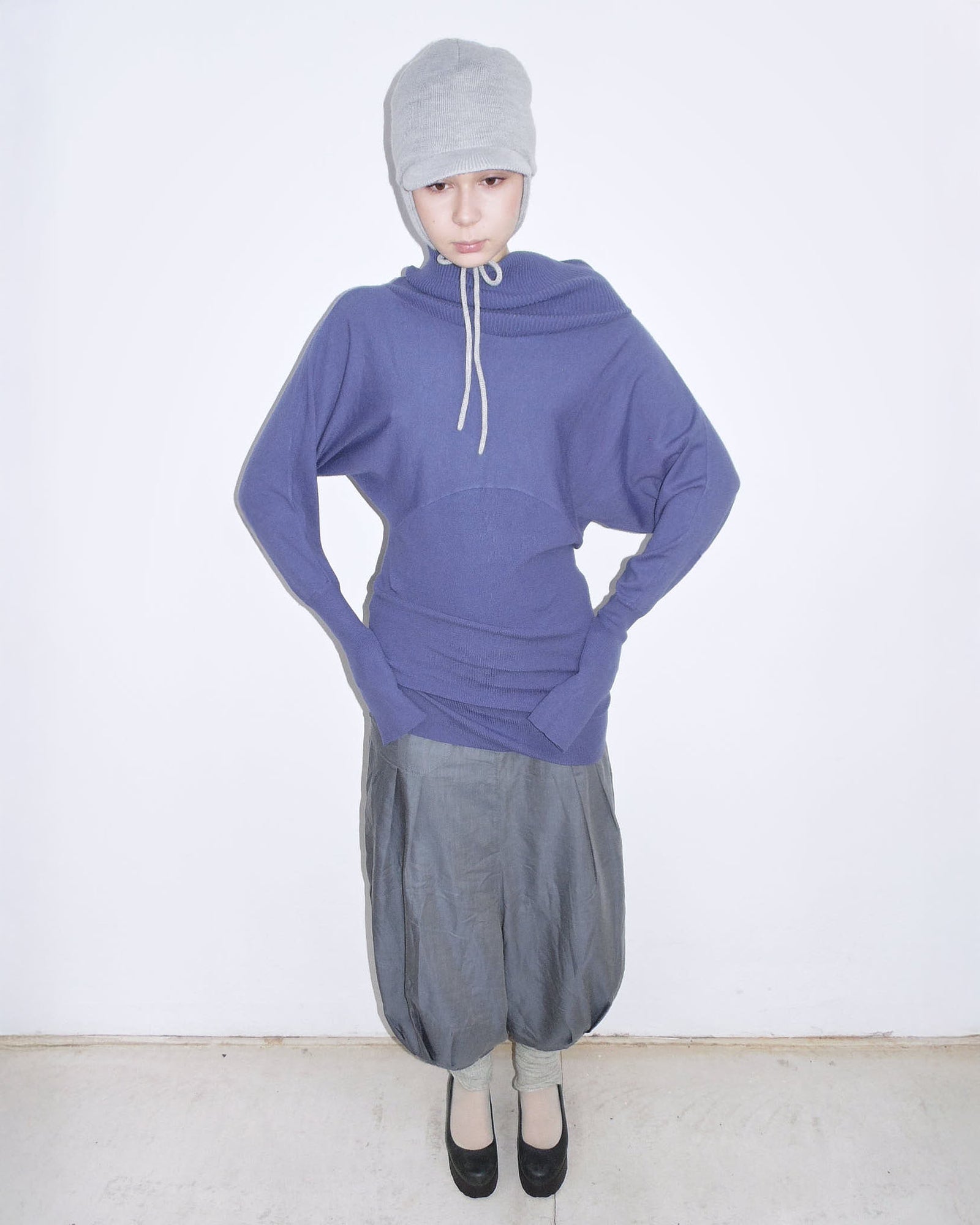 oversized purple knit tee / dress