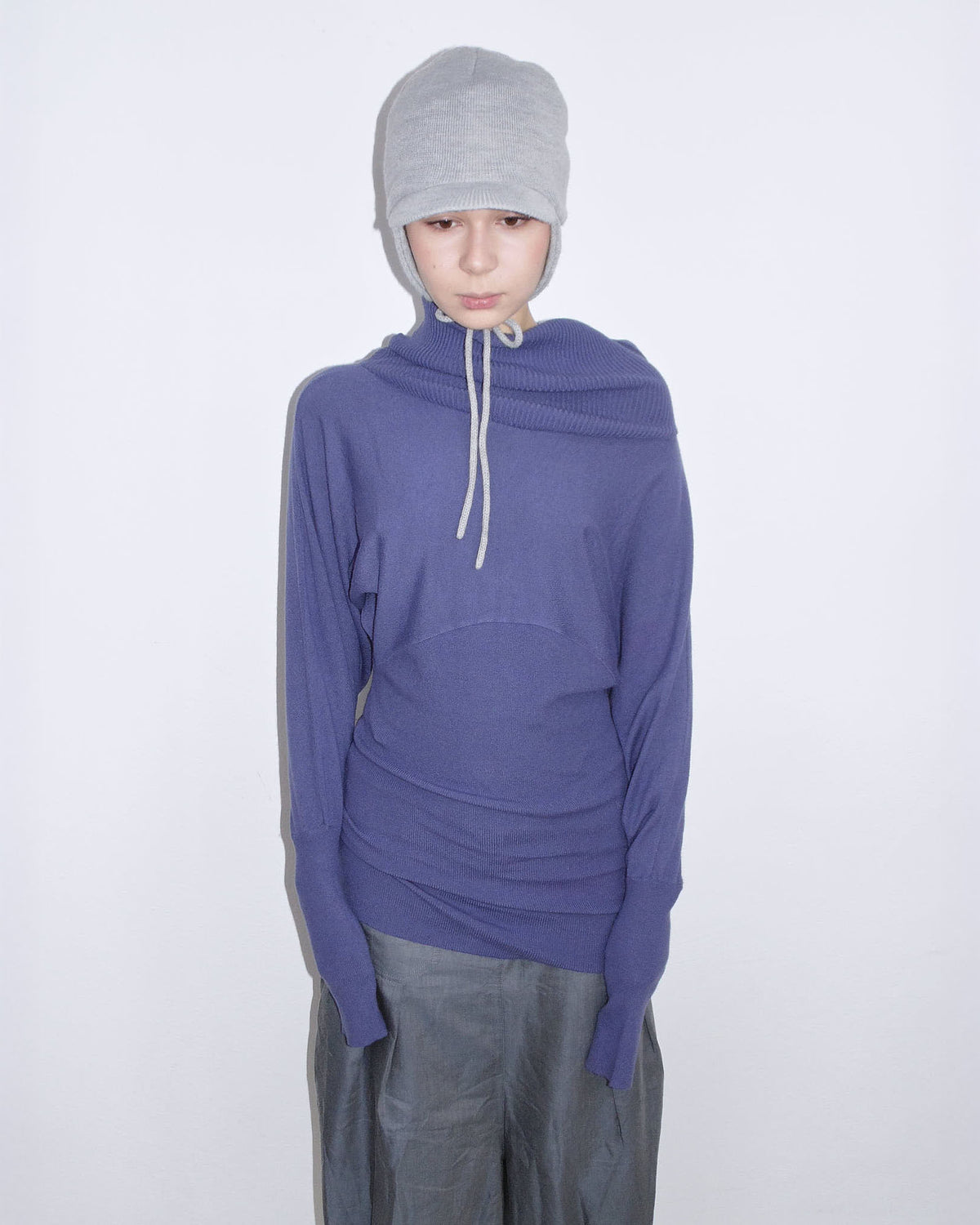 oversized purple knit tee / dress