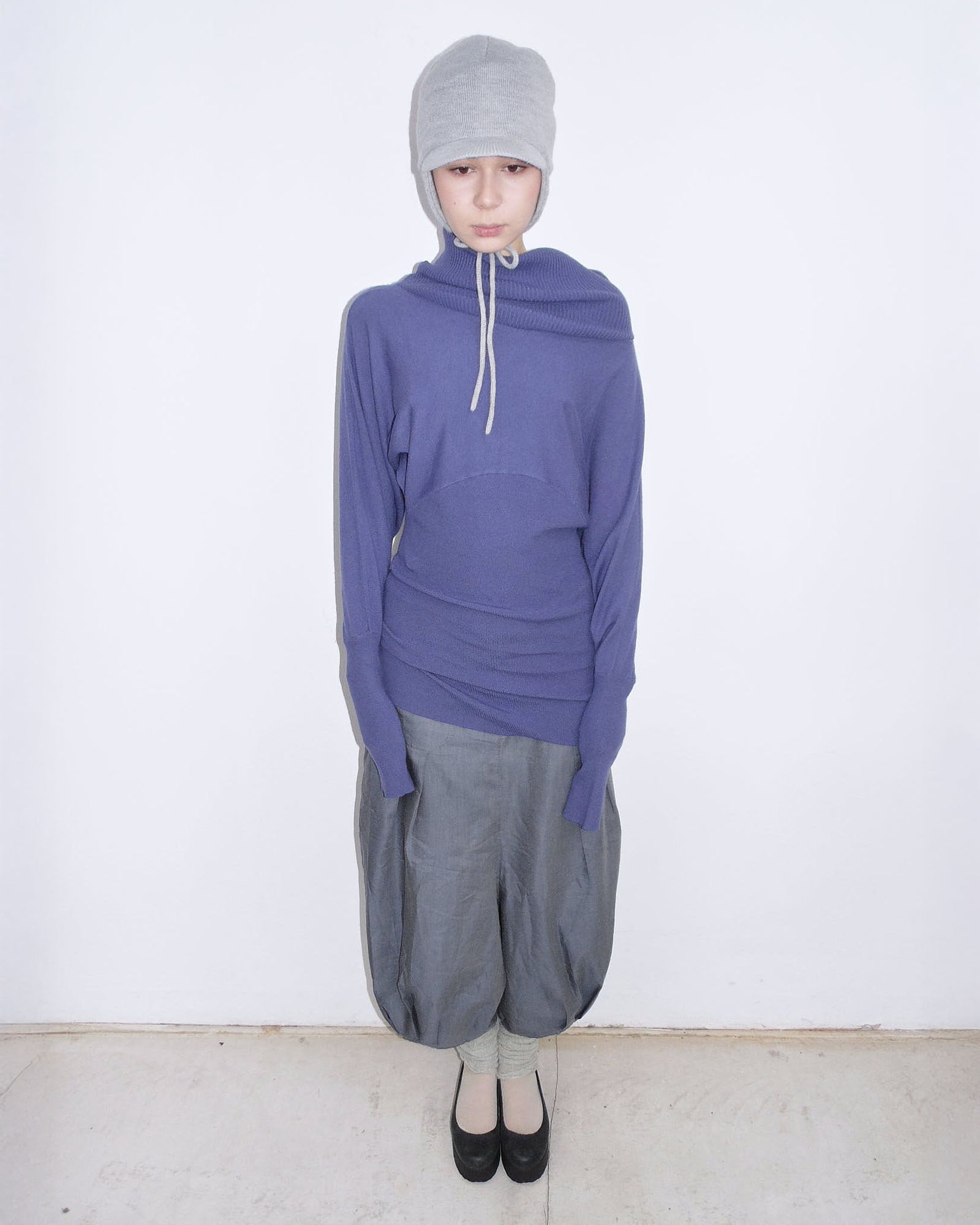 oversized purple knit tee / dress