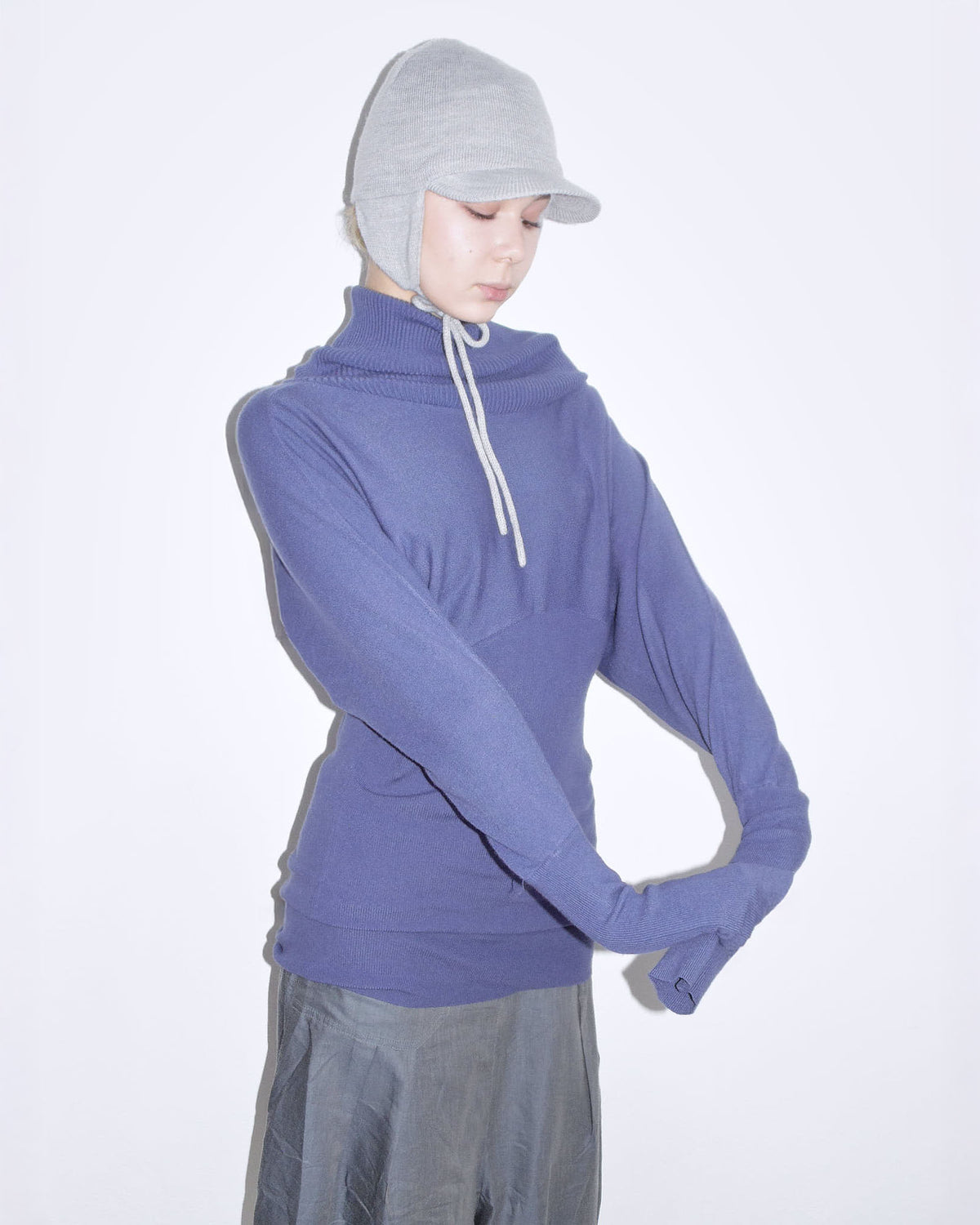 oversized purple knit tee / dress