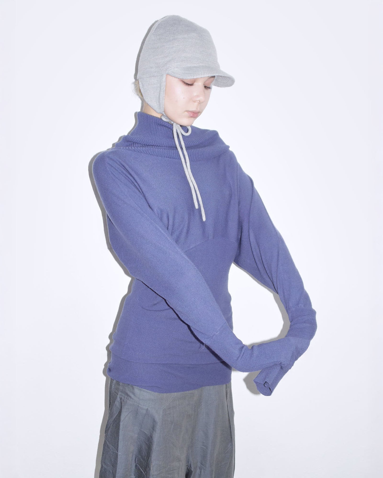 oversized purple knit tee / dress