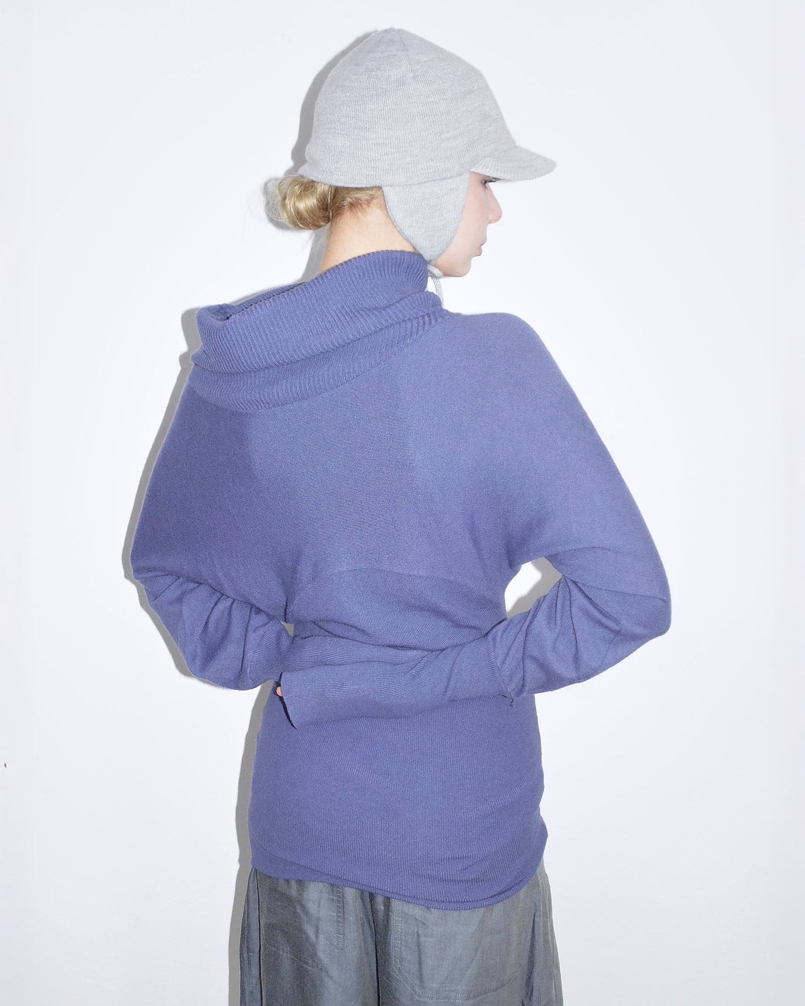 oversized purple knit tee / dress