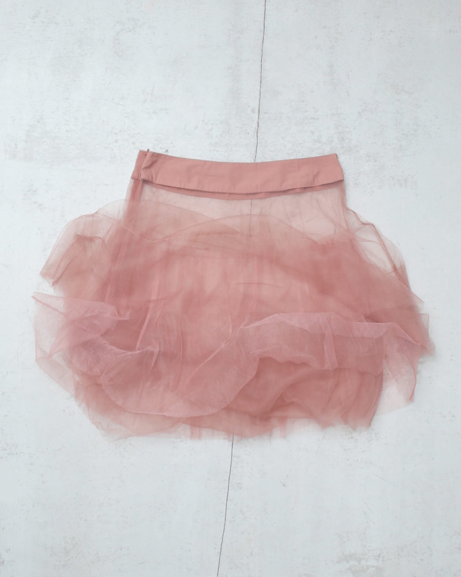 peach pink tutu midi skirt