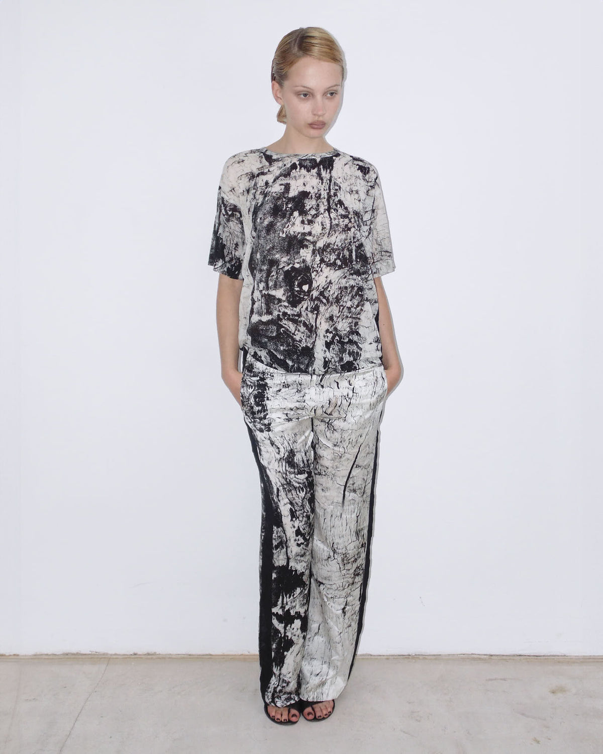 pure silk printed set