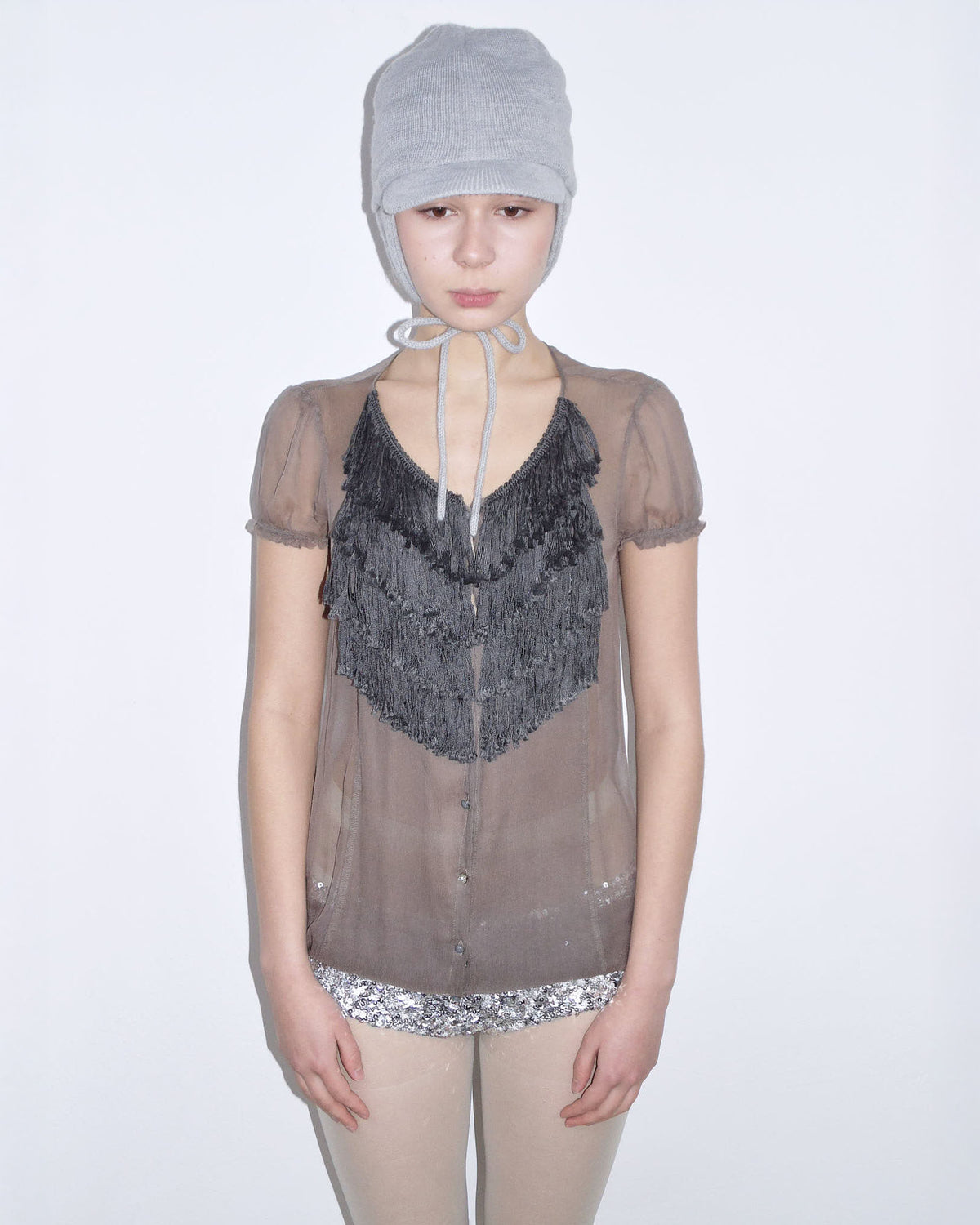 pure silk see-through blouse