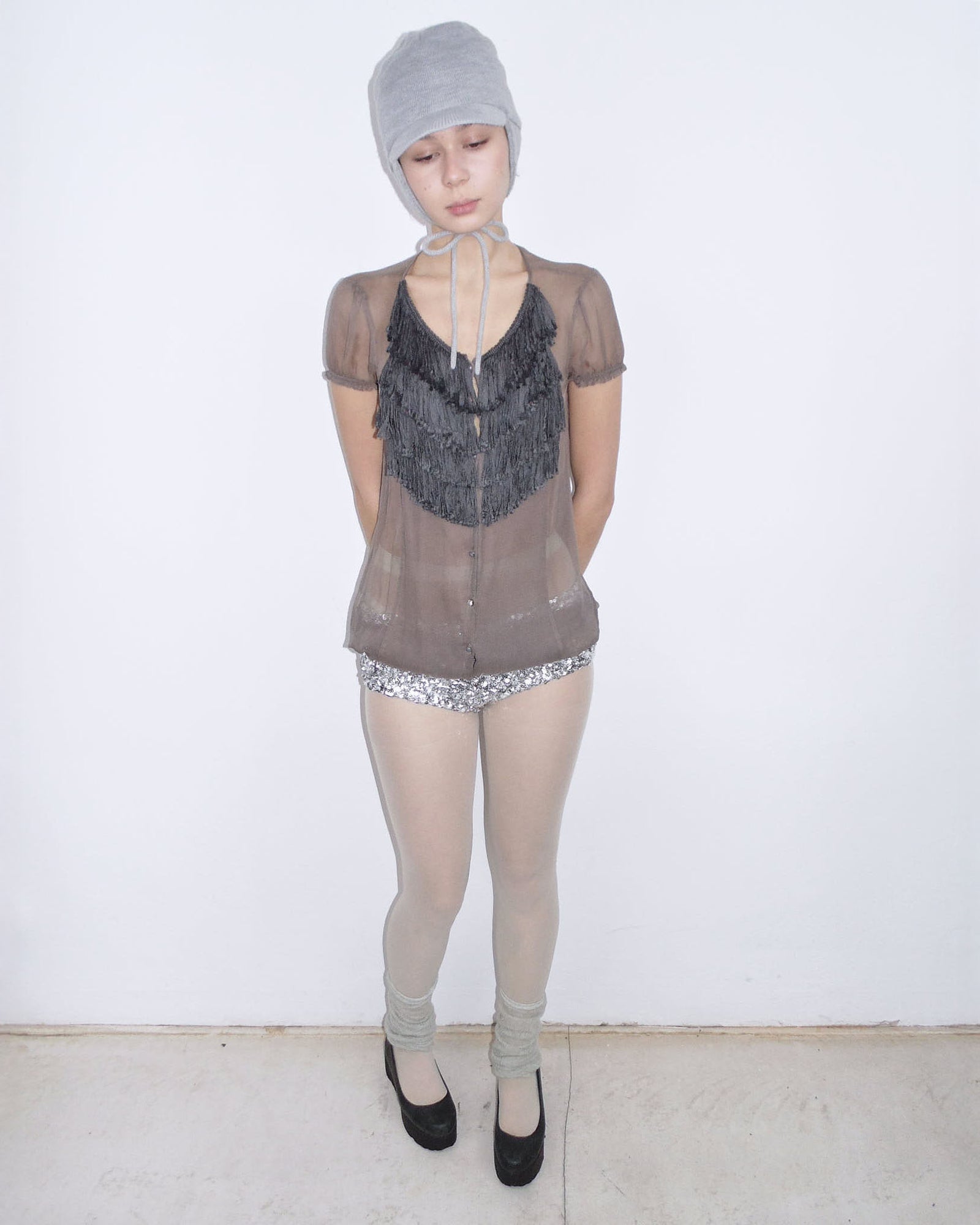 pure silk see-through blouse