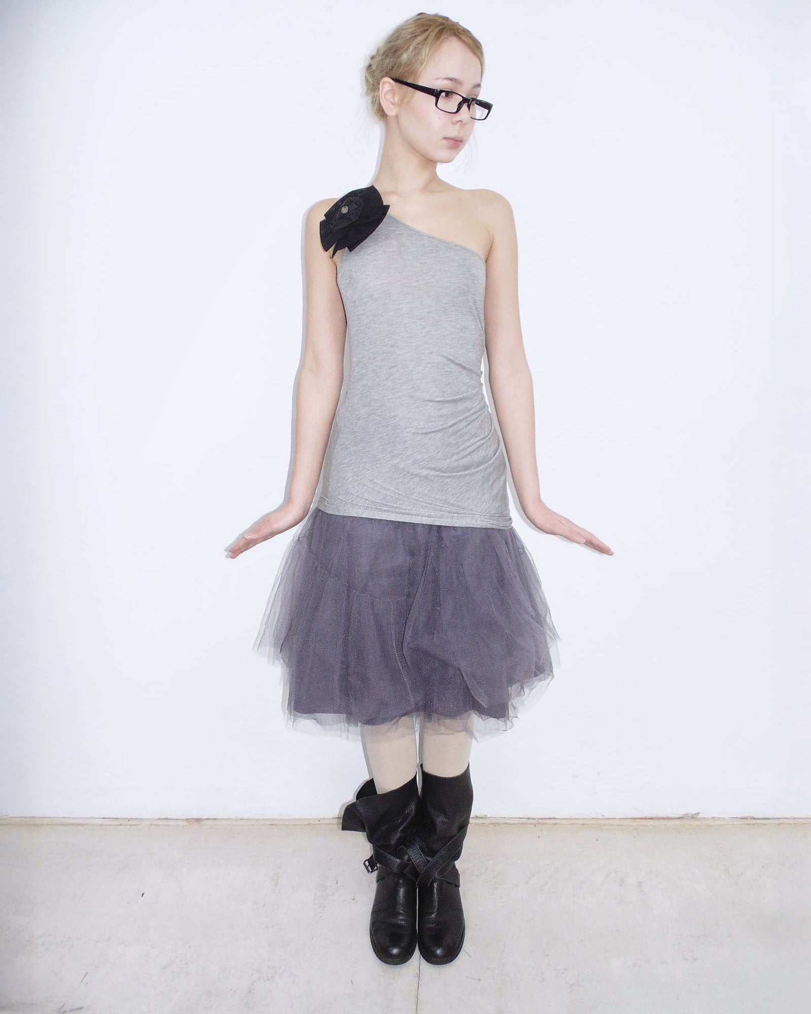 purple multilayered tutu midi skirt