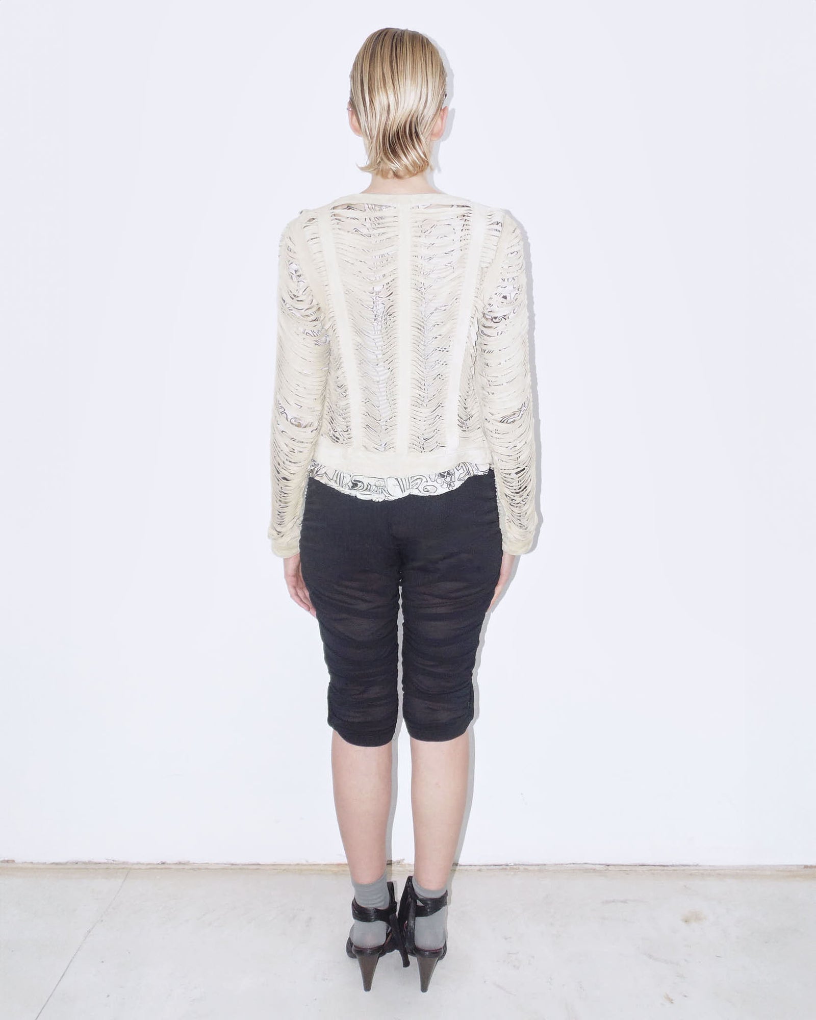 genuine leather and pure silk double layer jacket