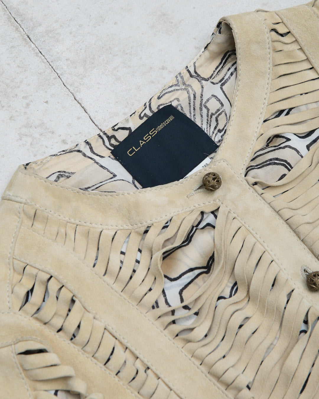 genuine leather and pure silk double layer jacket