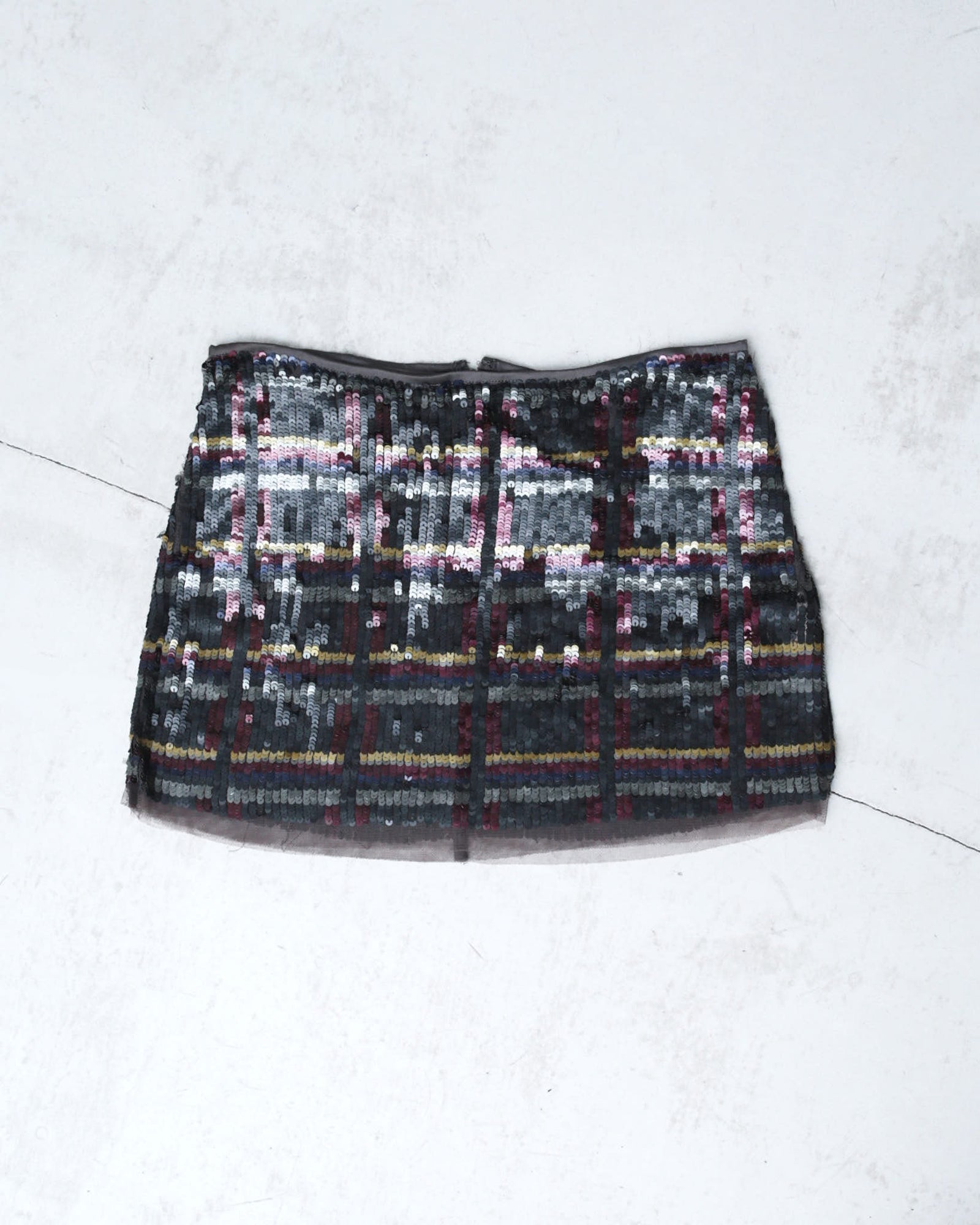 sequins mini skirt