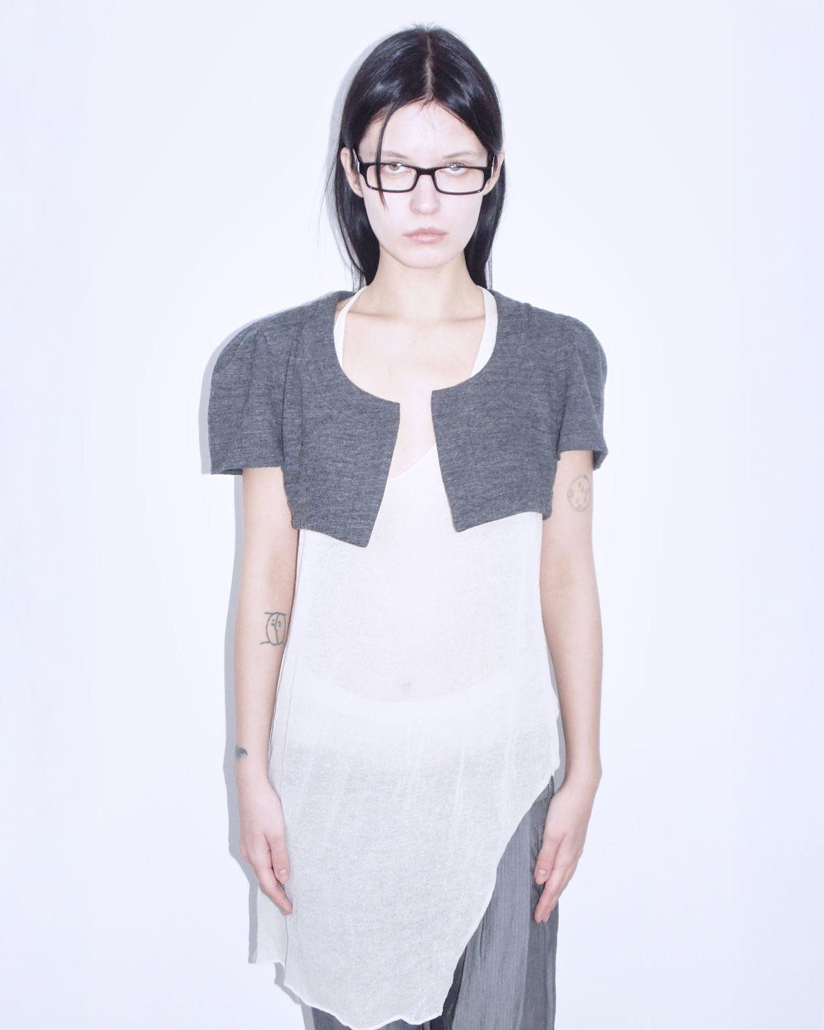 virgin wool gray bolero