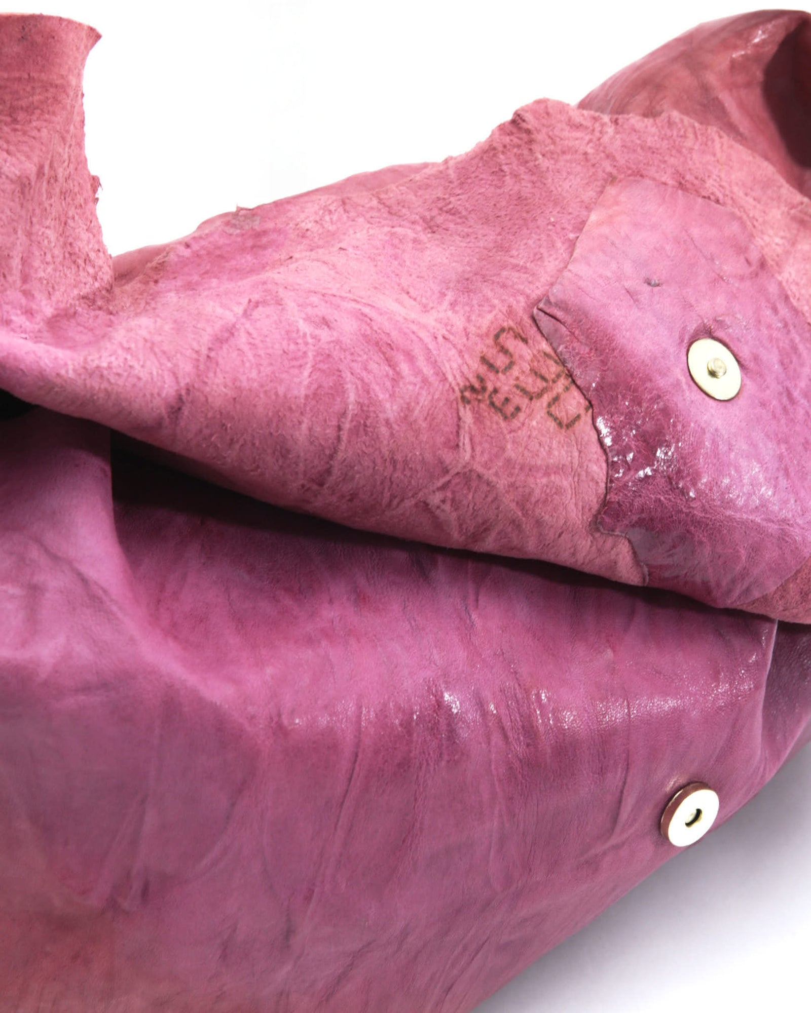 washed raspberry soft leather crossbody bag