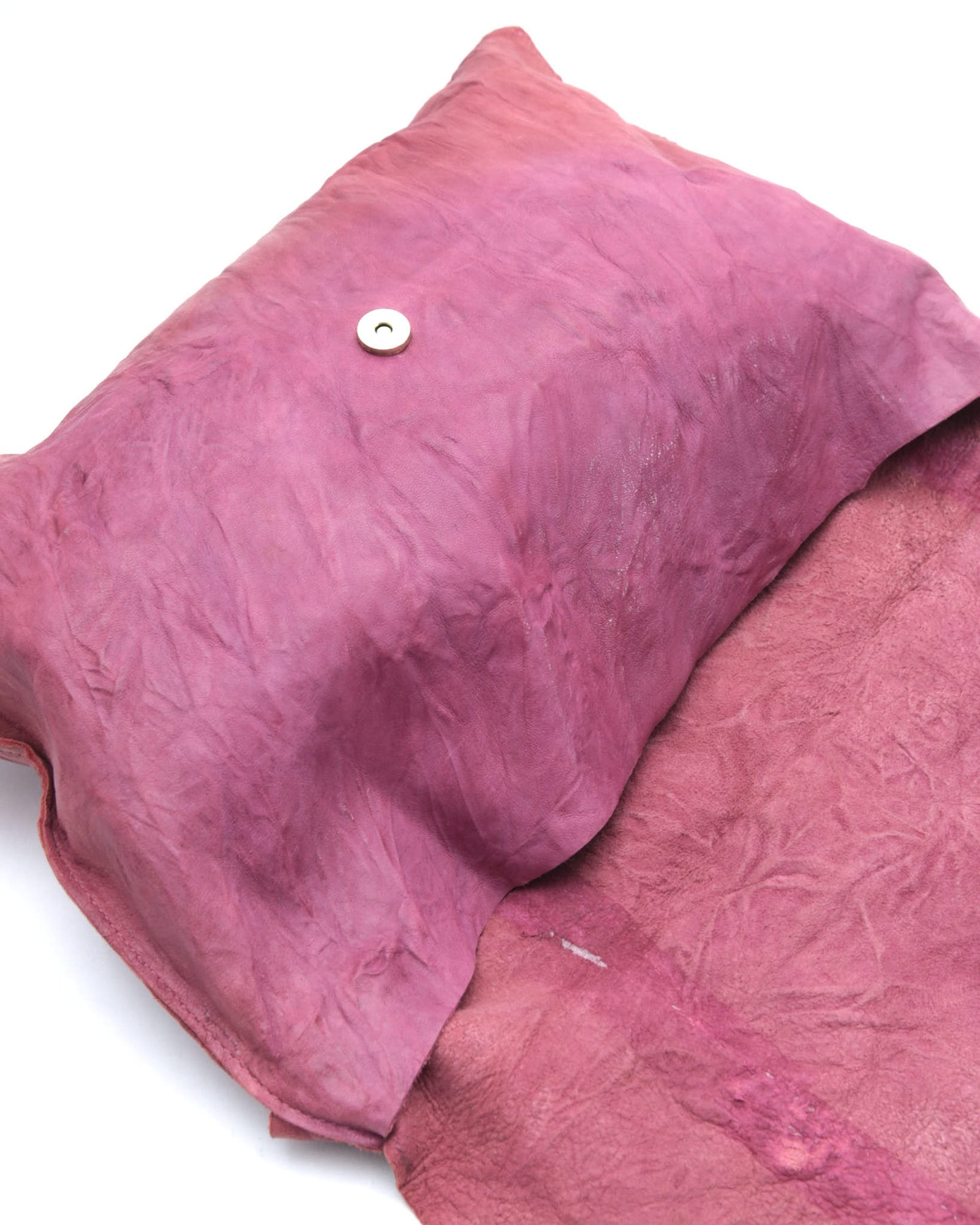 washed raspberry soft leather crossbody bag