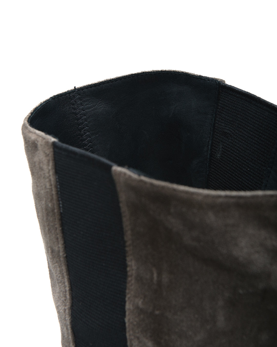 army green knee-high suede boots