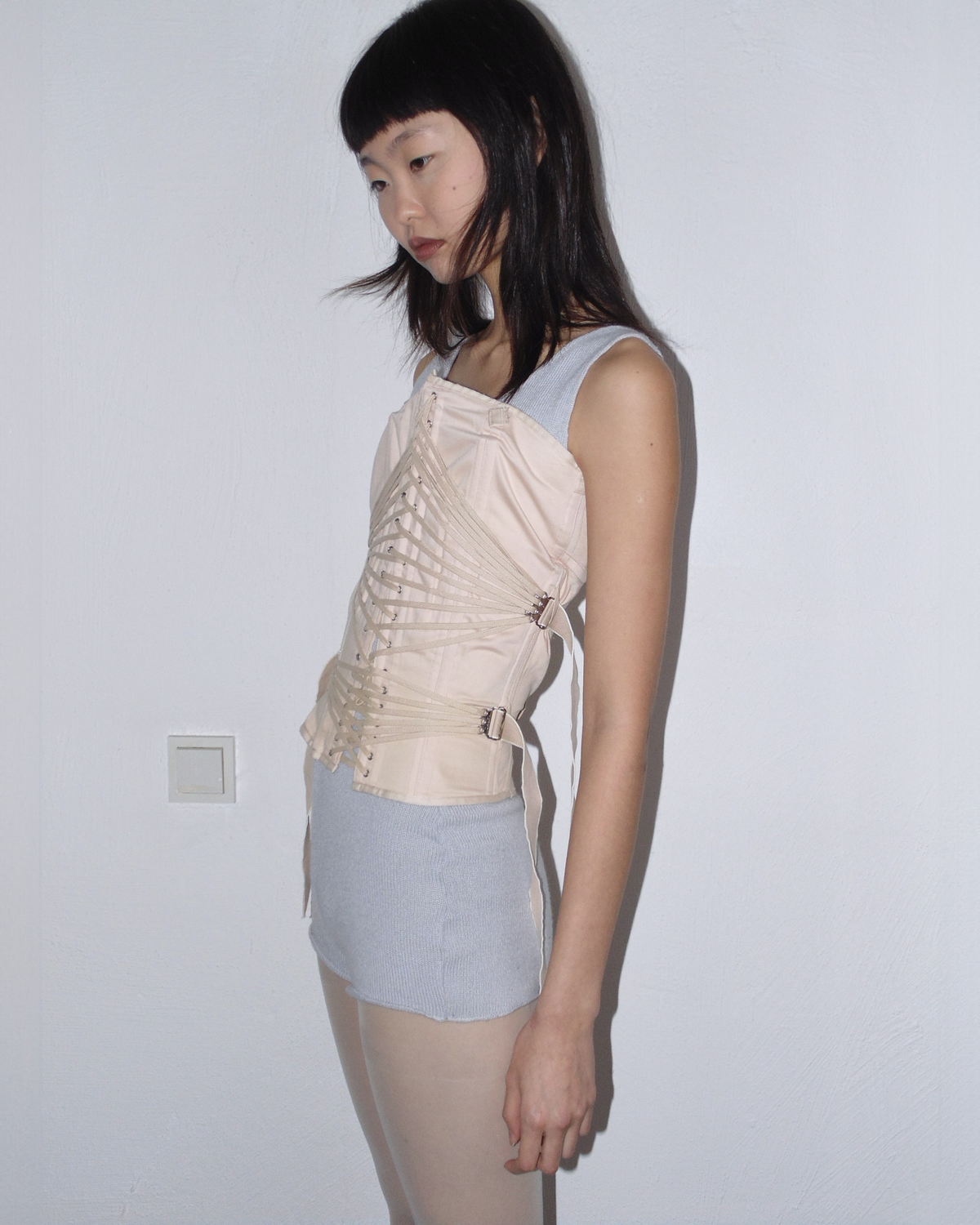 pink/lilac bondage corset