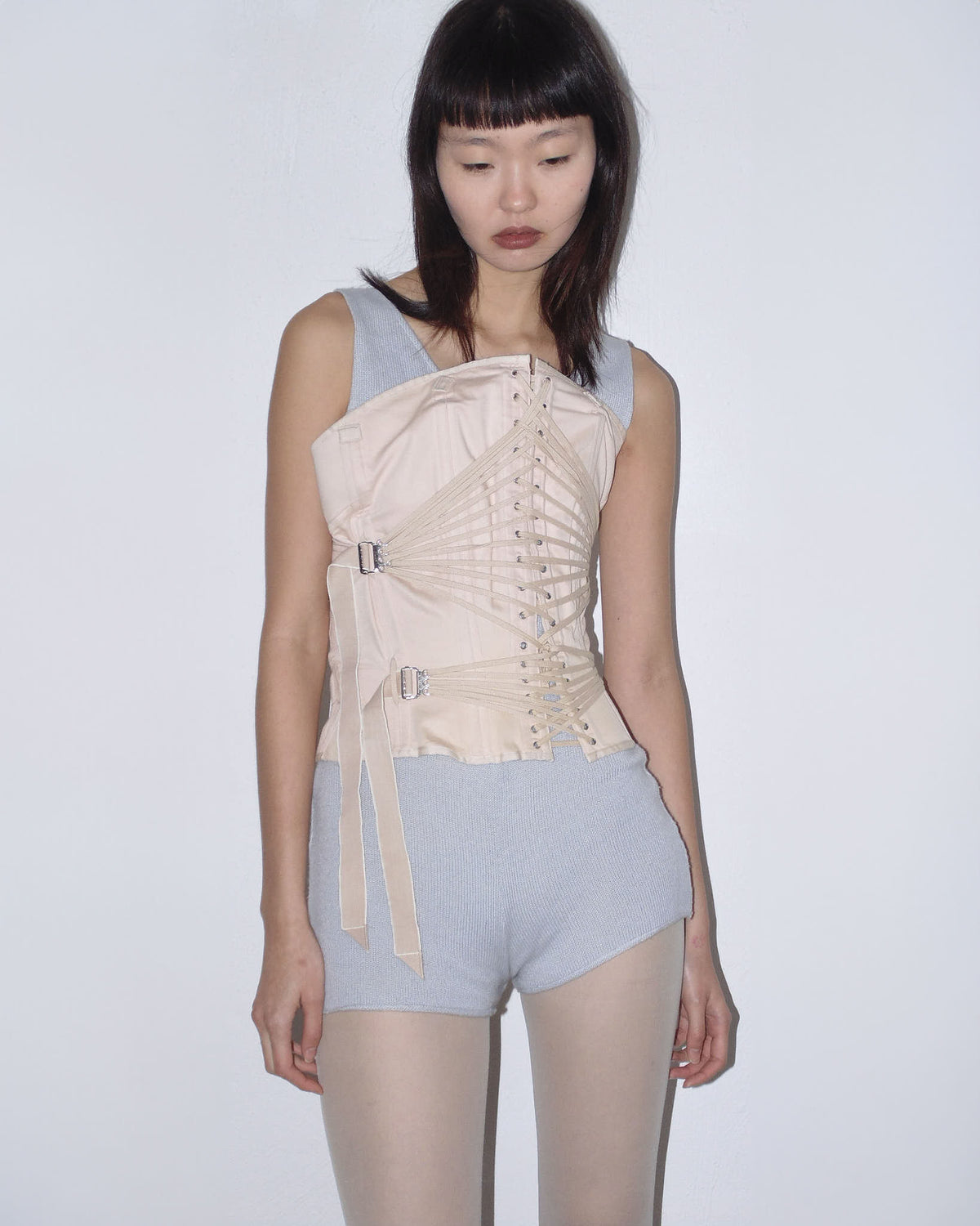 pink/lilac bondage corset