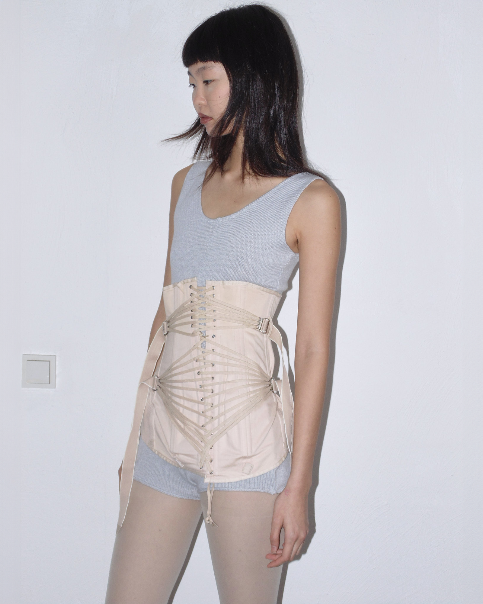 pink/lilac bondage corset