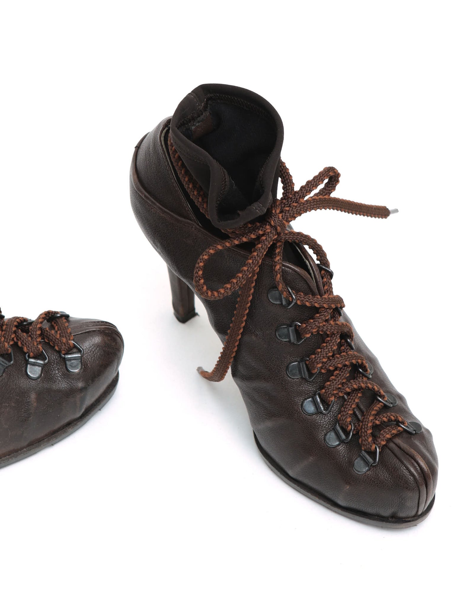 brown hiking pumps