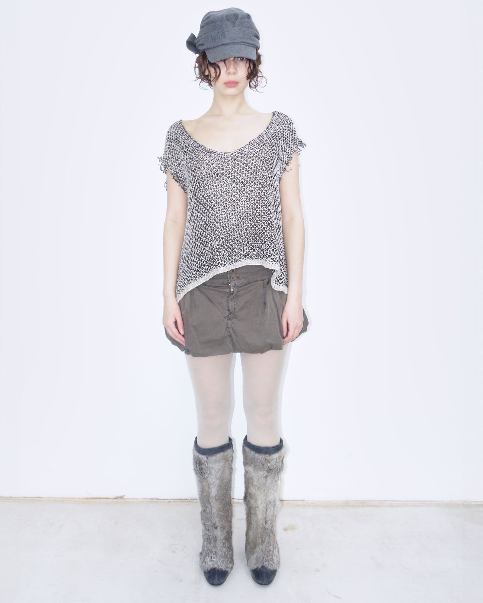 linen knitted loose top