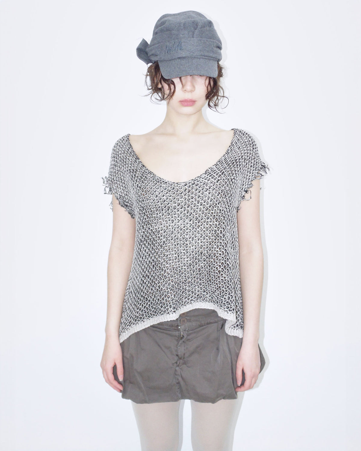 linen knitted loose top