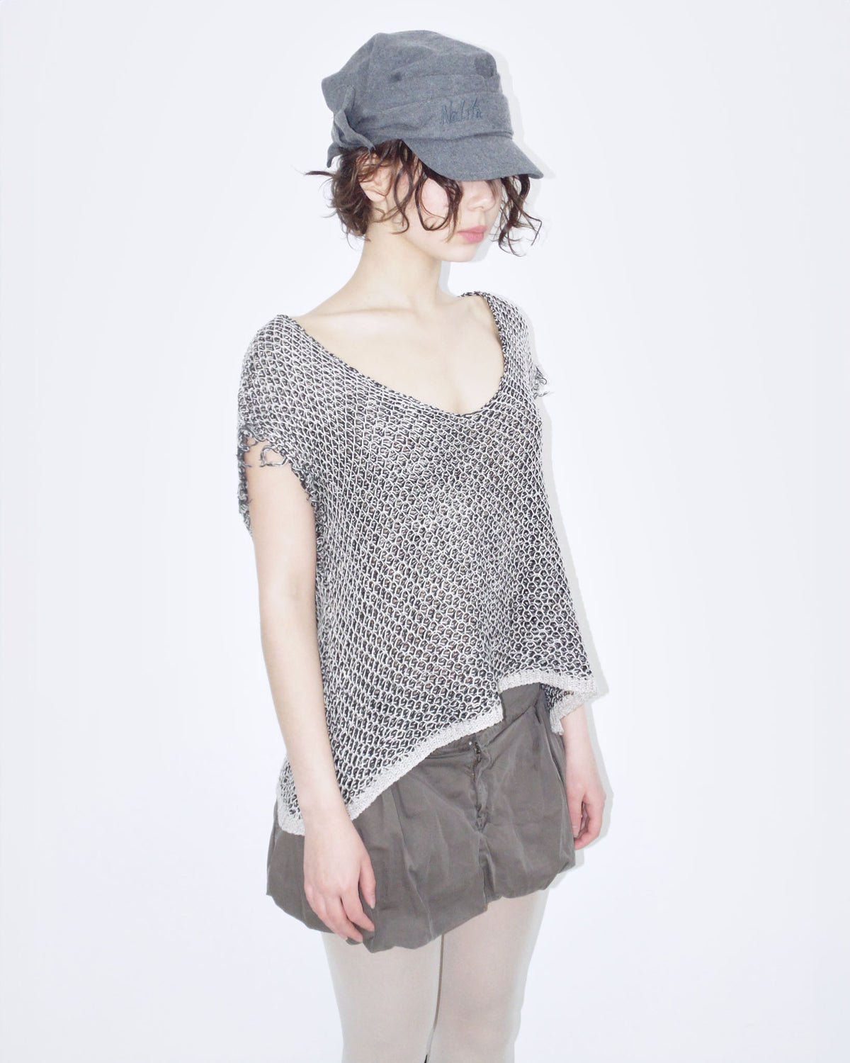 linen knitted loose top
