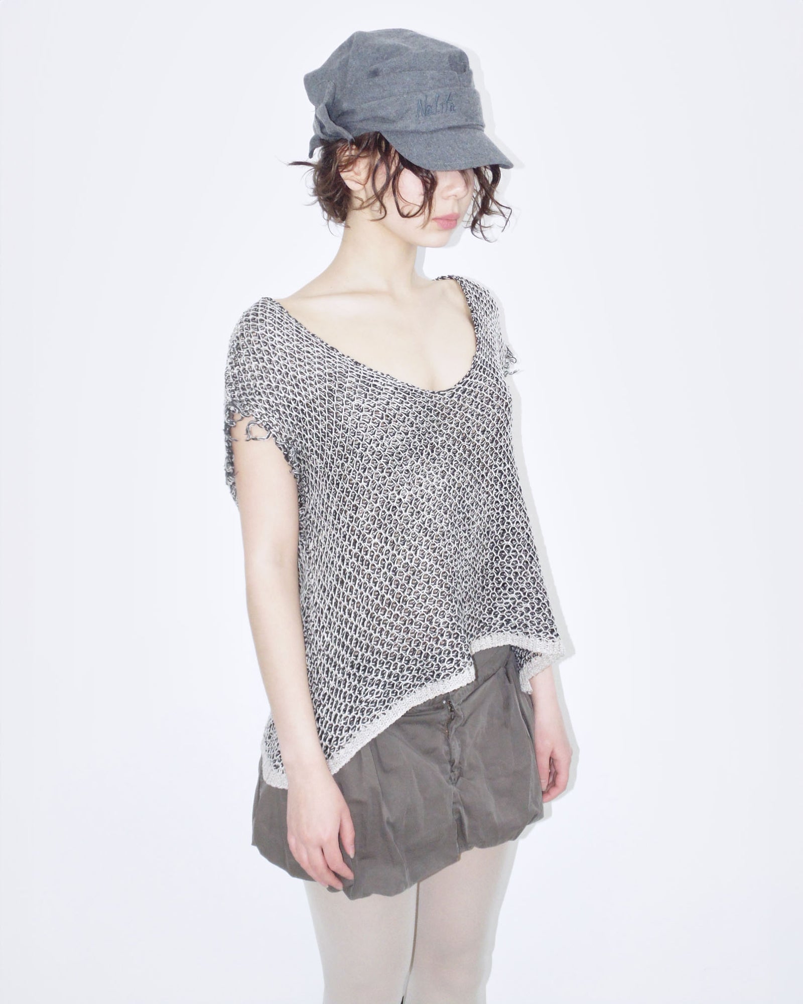 linen knitted loose top