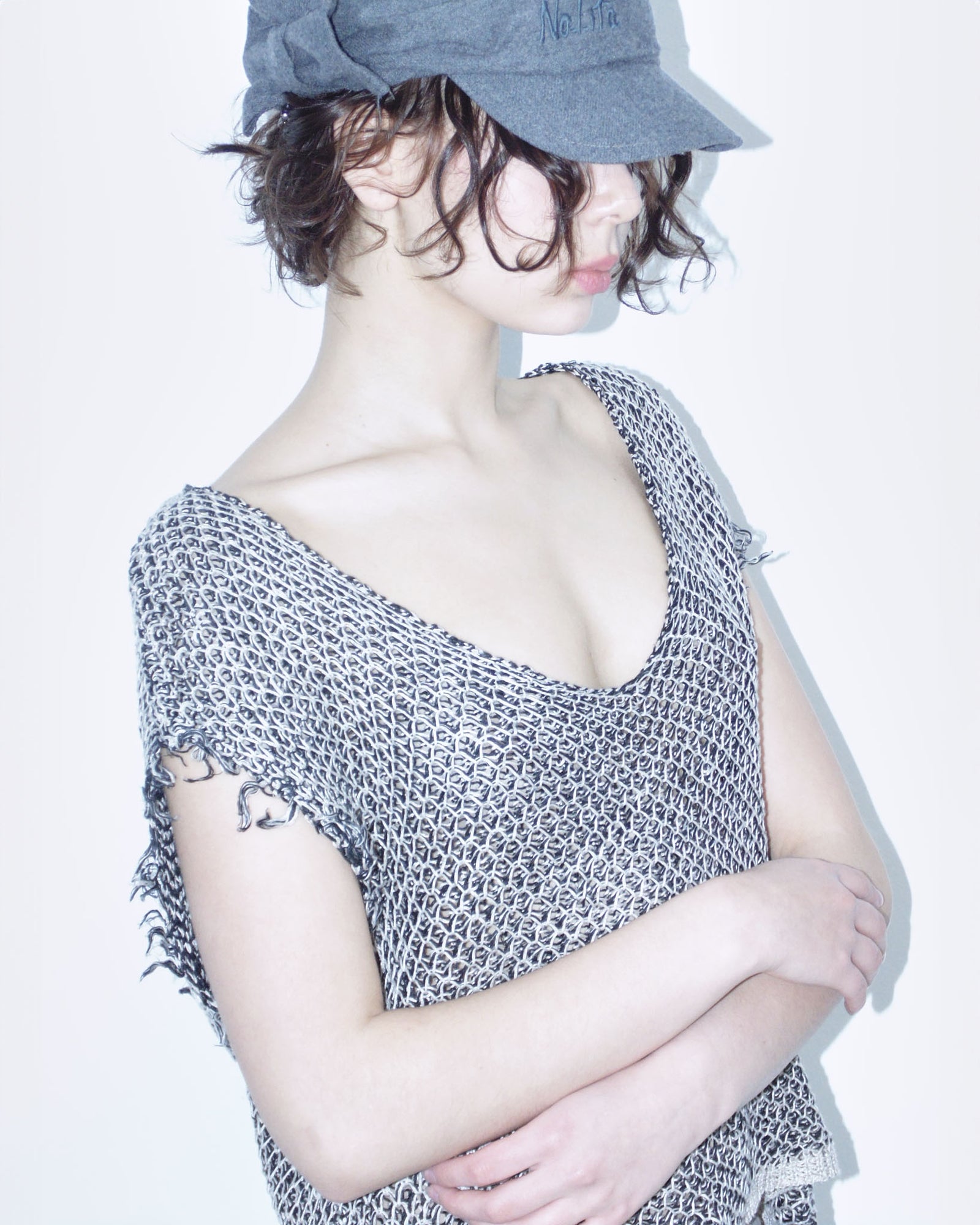 linen knitted loose top