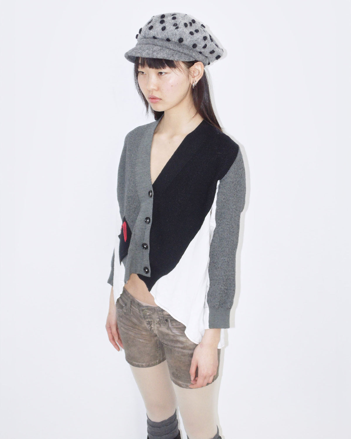 oversized patchwork cardigan