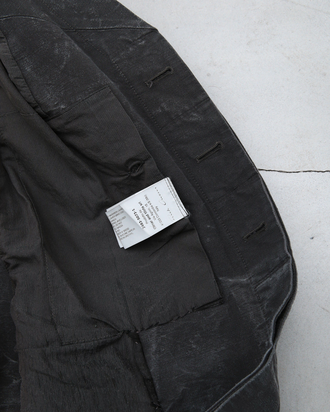 washed gray long coat/dress