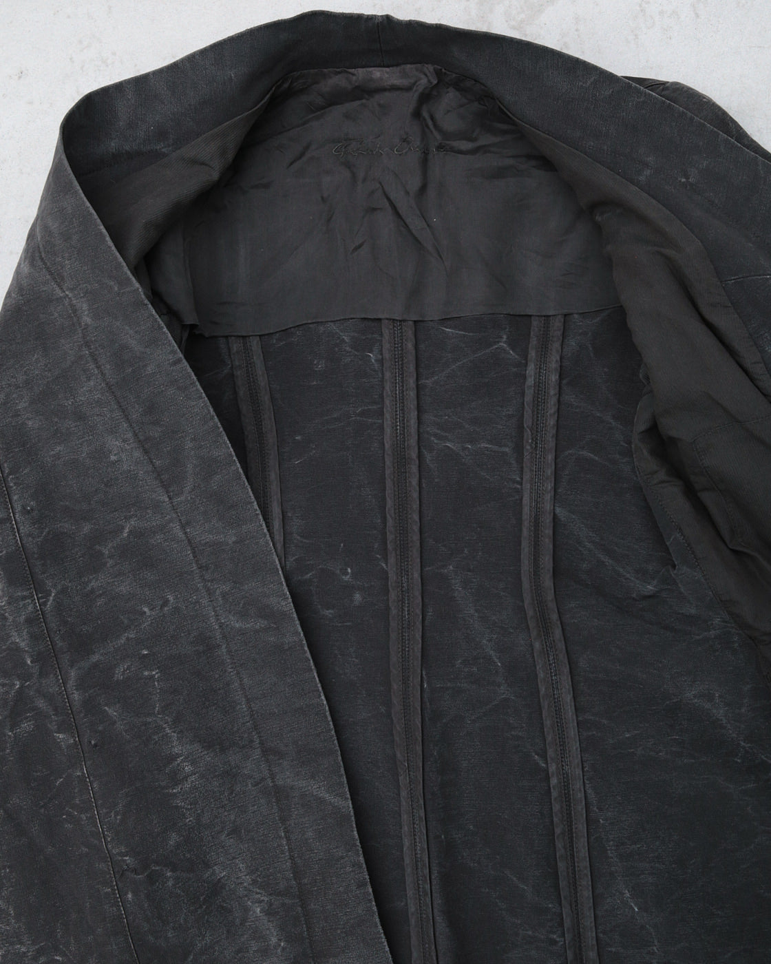 washed gray long coat/dress