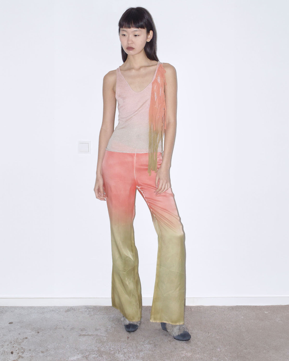 class silk pink / green set