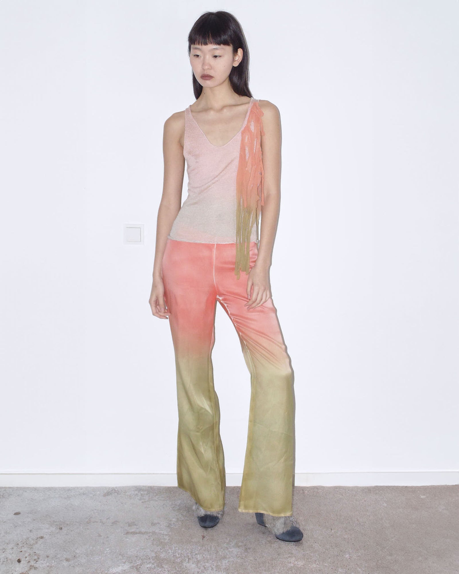 class silk pink / green set