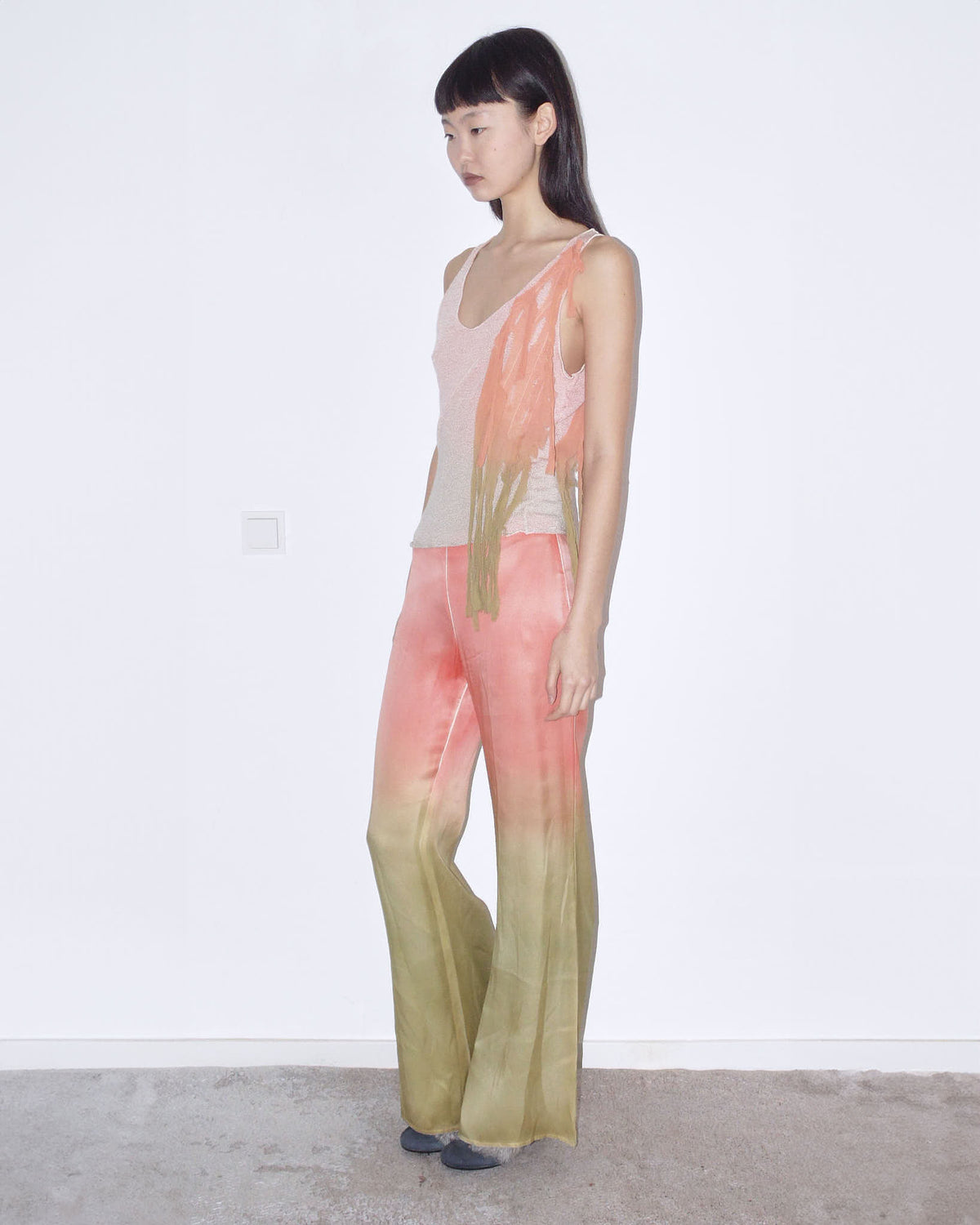 class silk pink / green set