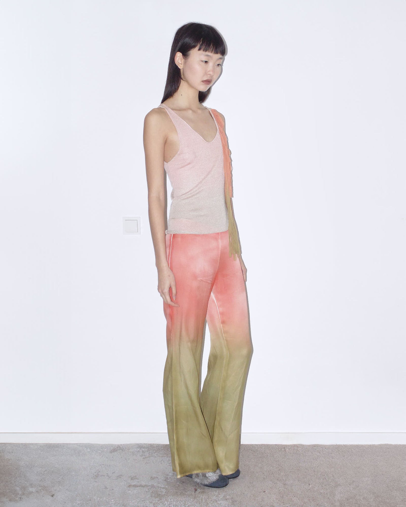 class silk pink / green set
