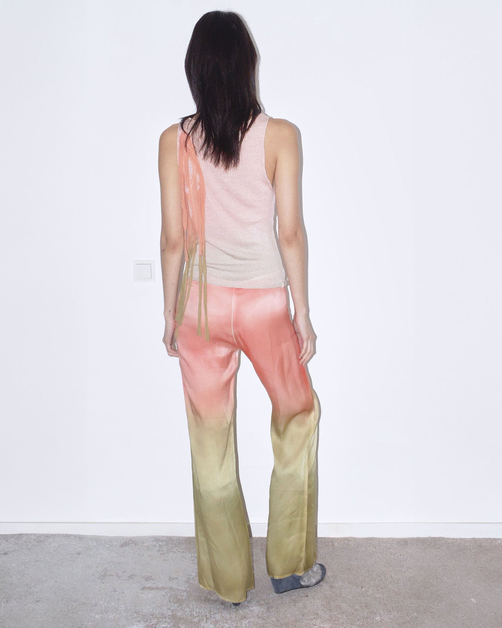 class silk pink / green set